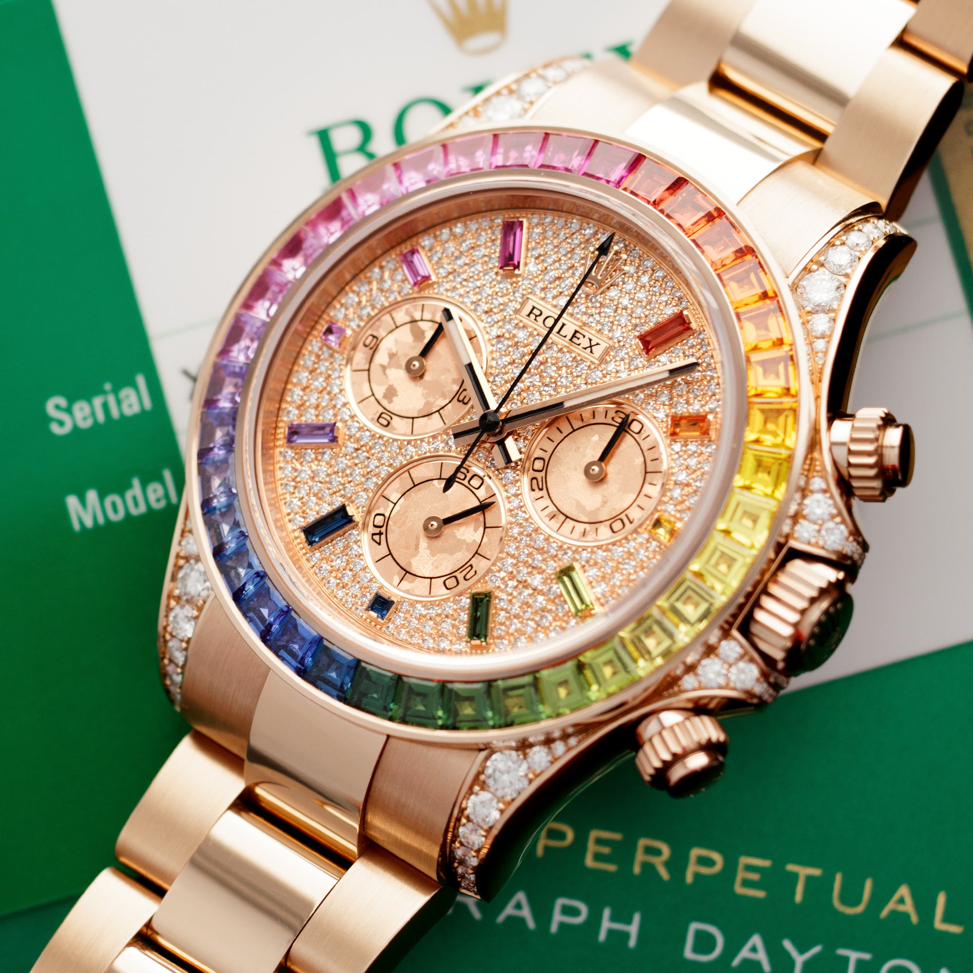 Rolex - Rolex Rose Gold Cosmograph Rainbow Daytona Ref. 116595 - The Keystone Watches