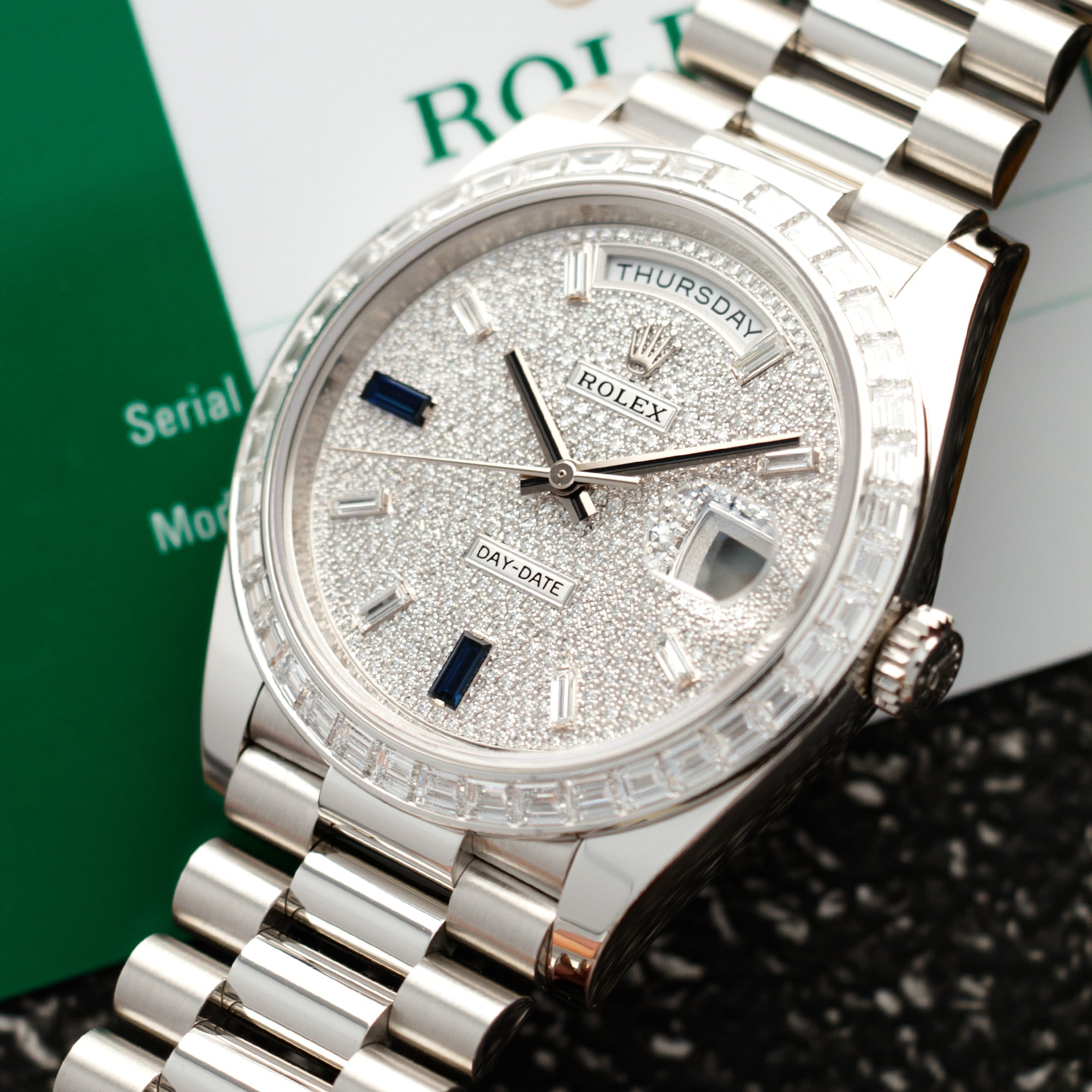 Rolex - Rolex Platinum Day-Date Diamond Watch Ref. 228396 - The Keystone Watches