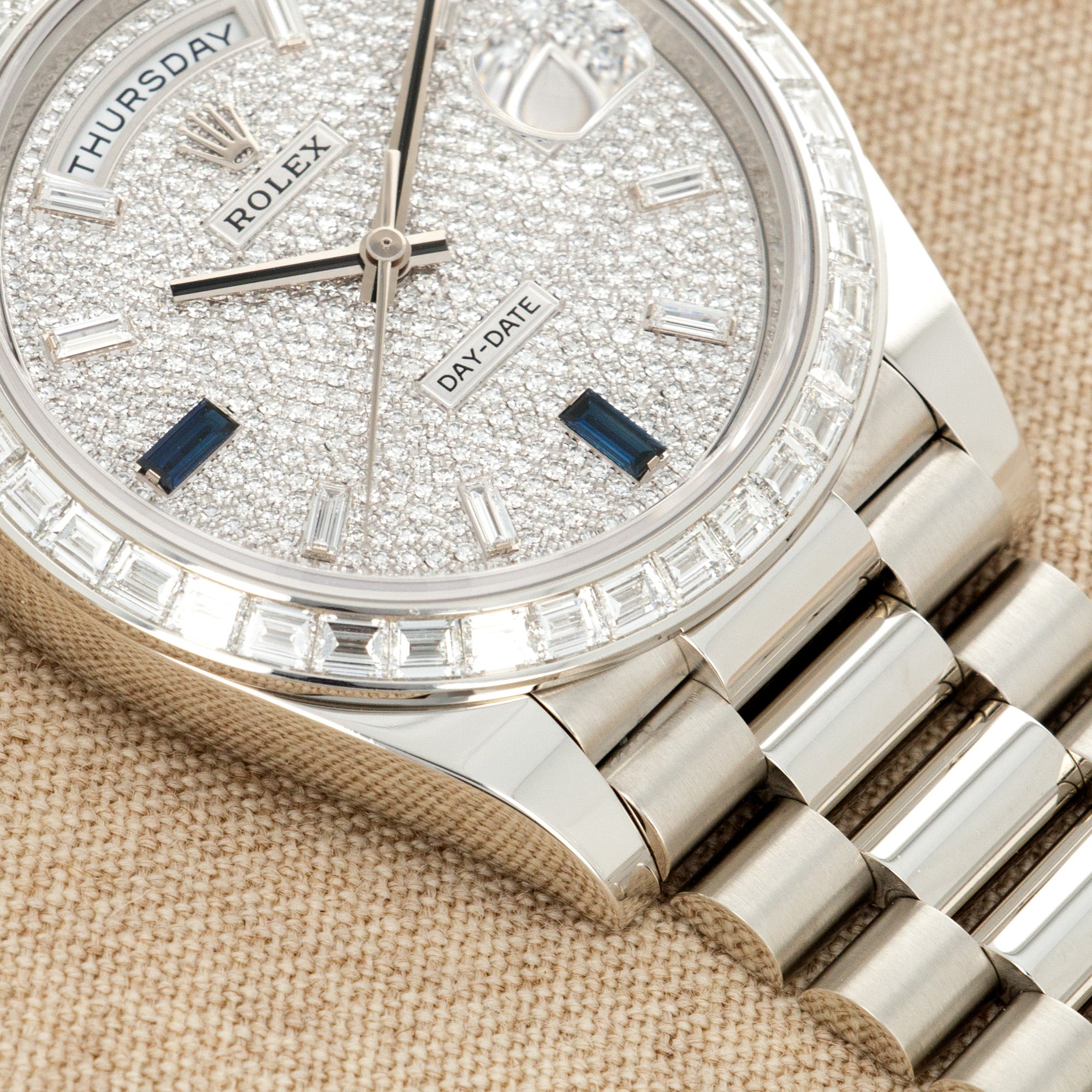 Rolex - Rolex Platinum Day-Date Diamond Watch Ref. 228396 - The Keystone Watches