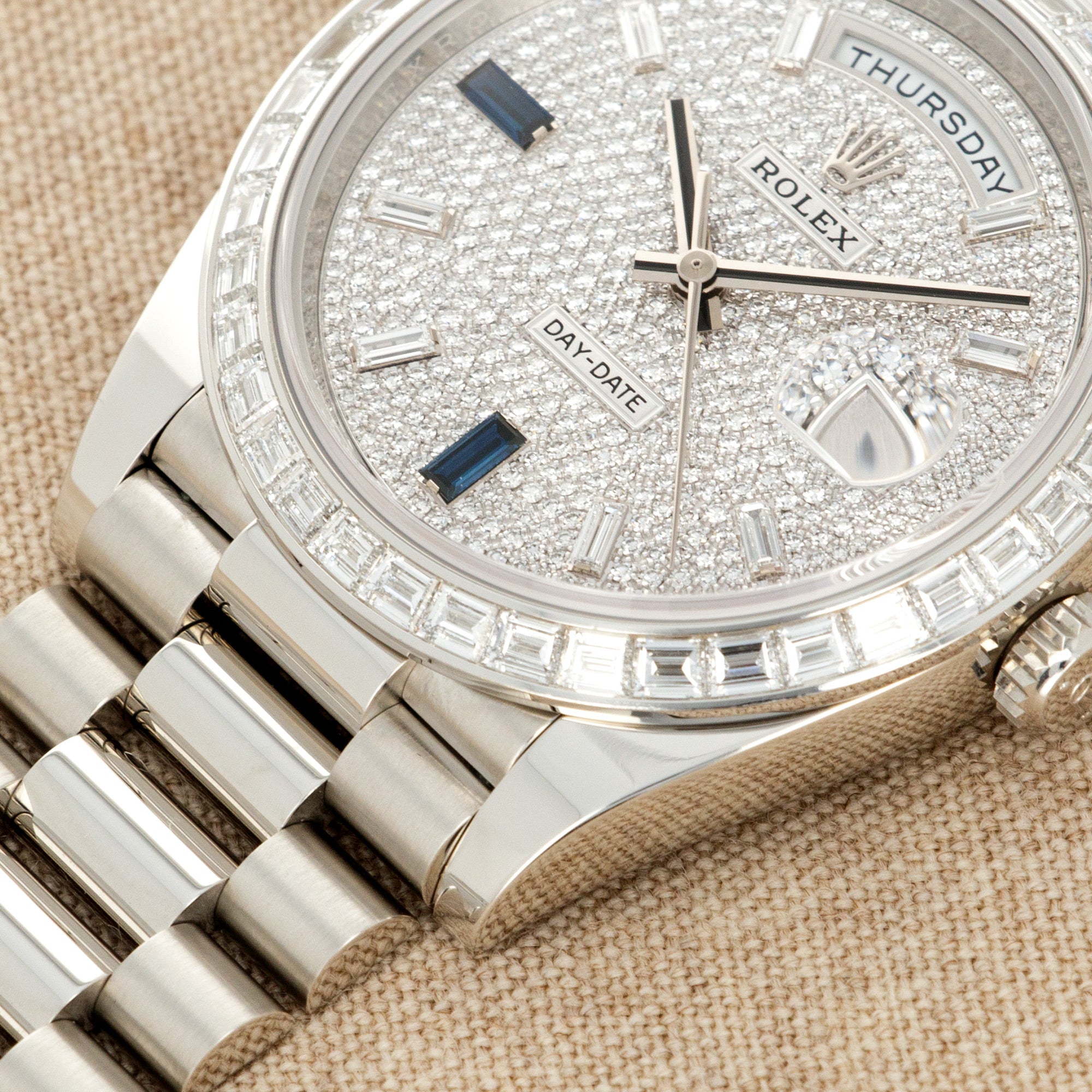 Rolex - Rolex Platinum Day-Date Diamond Watch Ref. 228396 - The Keystone Watches