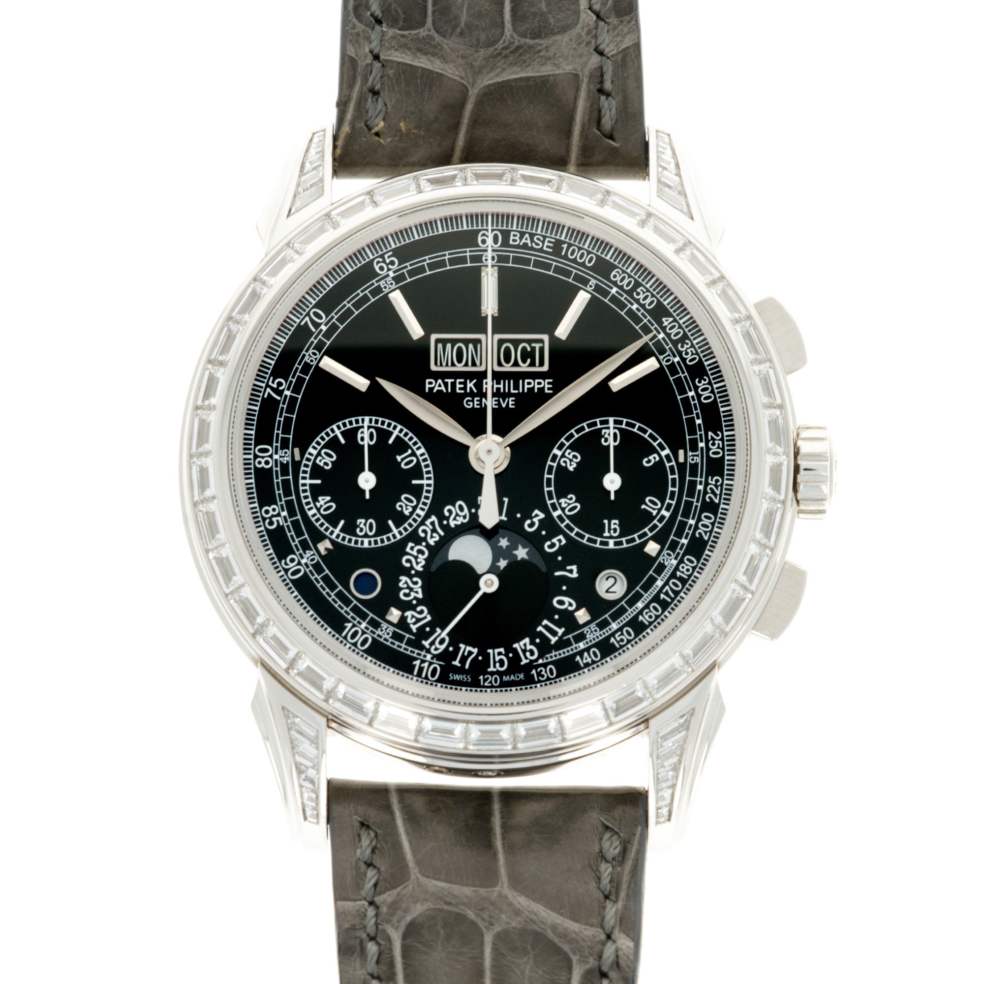 Patek Philippe - Patek Philippe Platinum Perpetual Calendar Chronograph Diamond Watch Ref. 5271 - The Keystone Watches