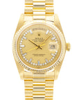 Rolex - Rolex Yellow Gold Day-Date Watch Ref. 18038 with Diamond String Dial - The Keystone Watches