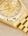 Rolex - Rolex Yellow Gold Day-Date Watch Ref. 18038 with Diamond String Dial - The Keystone Watches