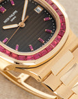 Patek Philippe - Patek Philippe Rose Gold Nautilus Watch Ref. 5723 with Factory Ruby Dial and Bezel - The Keystone Watches