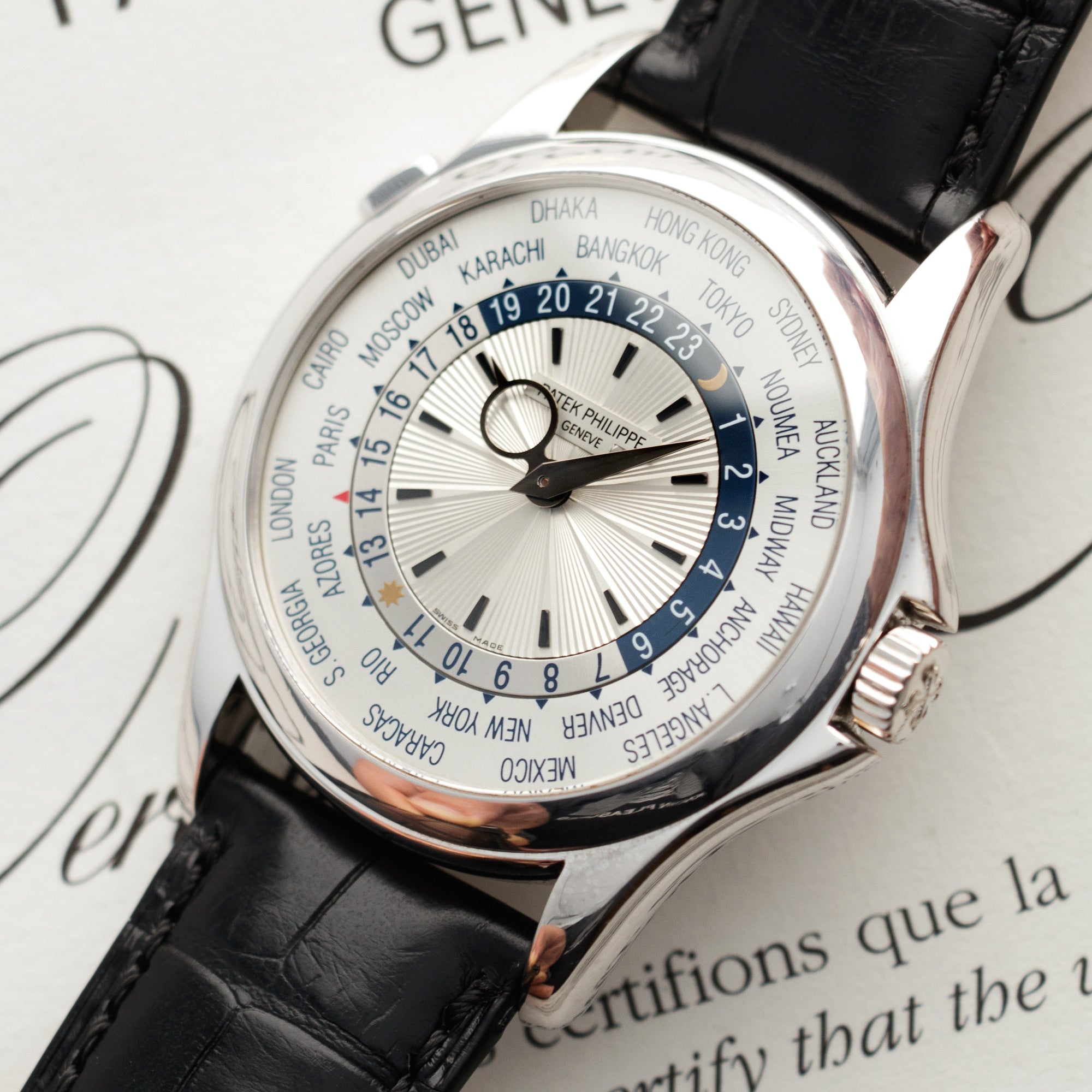 Patek Philippe - Patek Philippe White Gold World Time Watch Ref. 5130 - The Keystone Watches