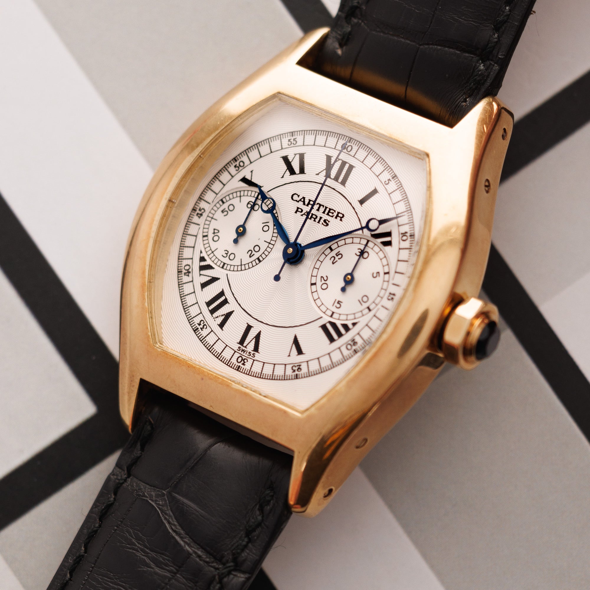 Cartier - Cartier Yellow Gold Tortue Monopoussior Watch Ref. 2356 - The Keystone Watches