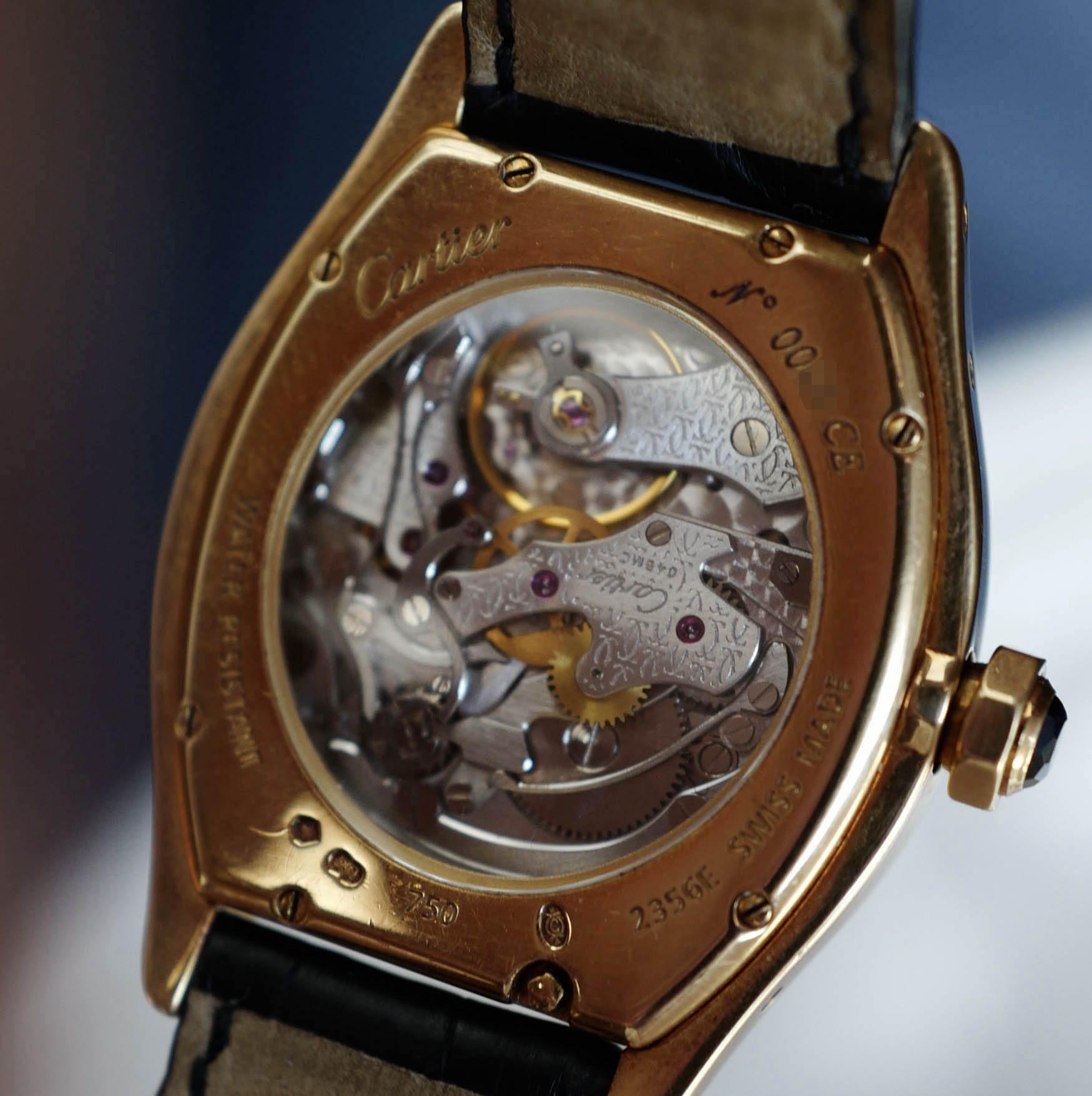 Cartier - Cartier Yellow Gold Tortue Monopoussior Watch Ref. 2356 - The Keystone Watches