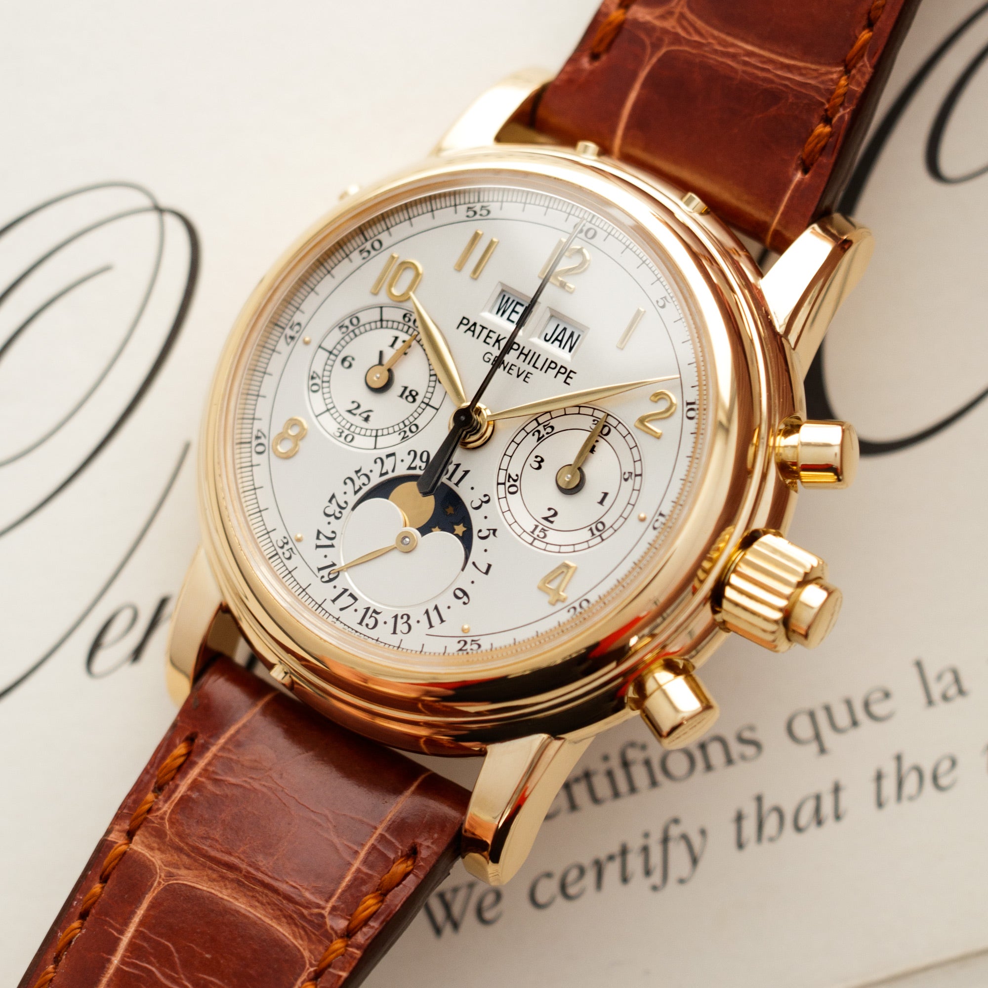 Patek Philippe - Patek Philippe Yellow Gold Split Seconds Perpetual Watch Ref. 5004 - The Keystone Watches