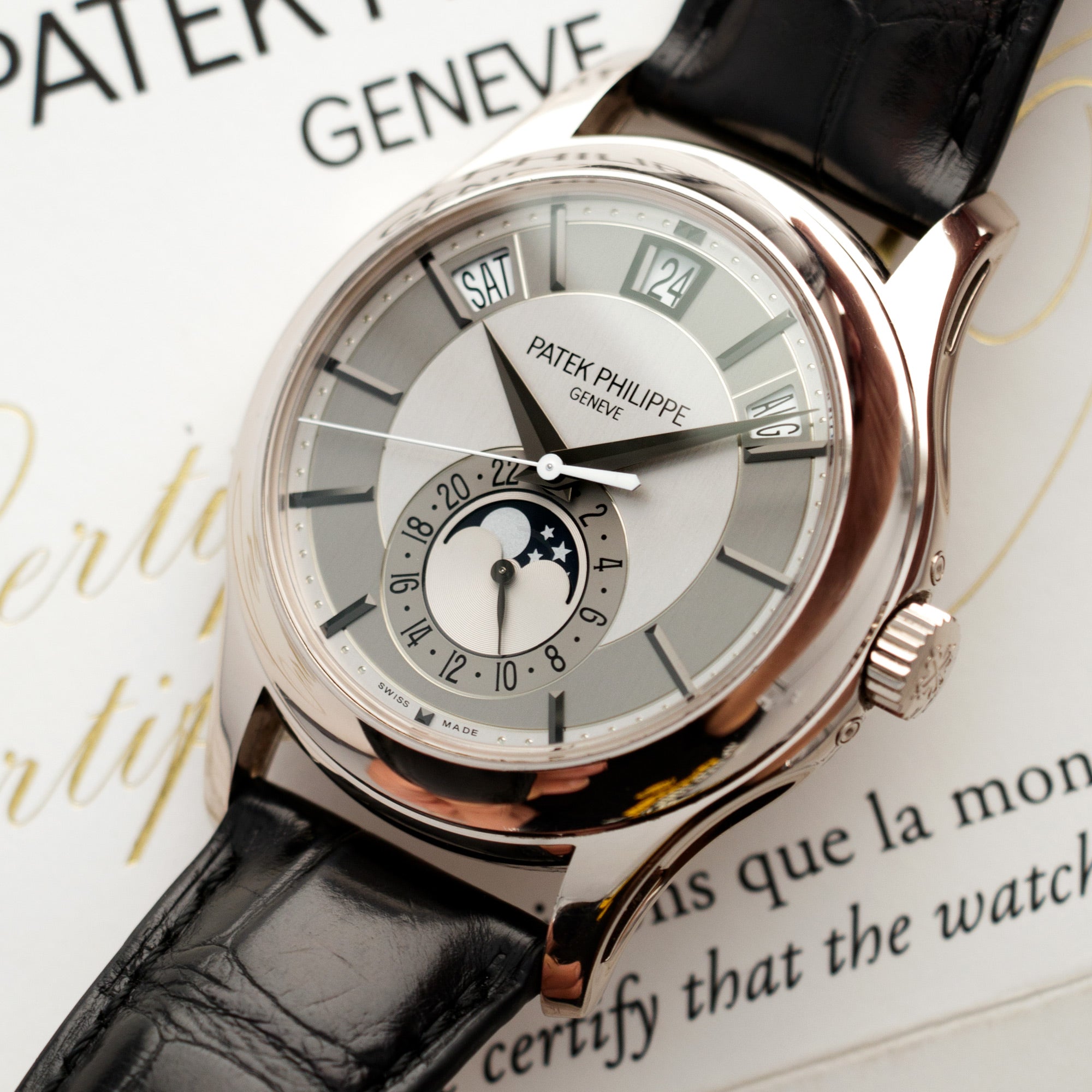 Patek Philippe - Patek Philippe White Gold Annual Calendar Watch Ref. 5205 - The Keystone Watches