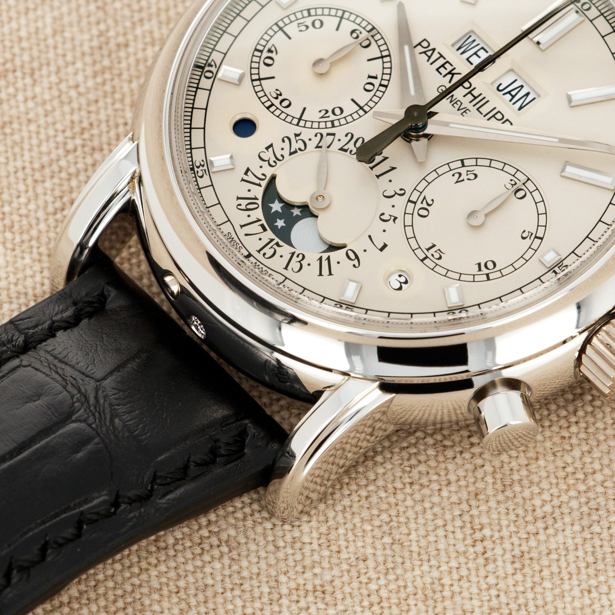Patek Philippe - Patek Philippe Platinum Perpetual Split Seconds Chronograph Watch Ref. 5204 - The Keystone Watches