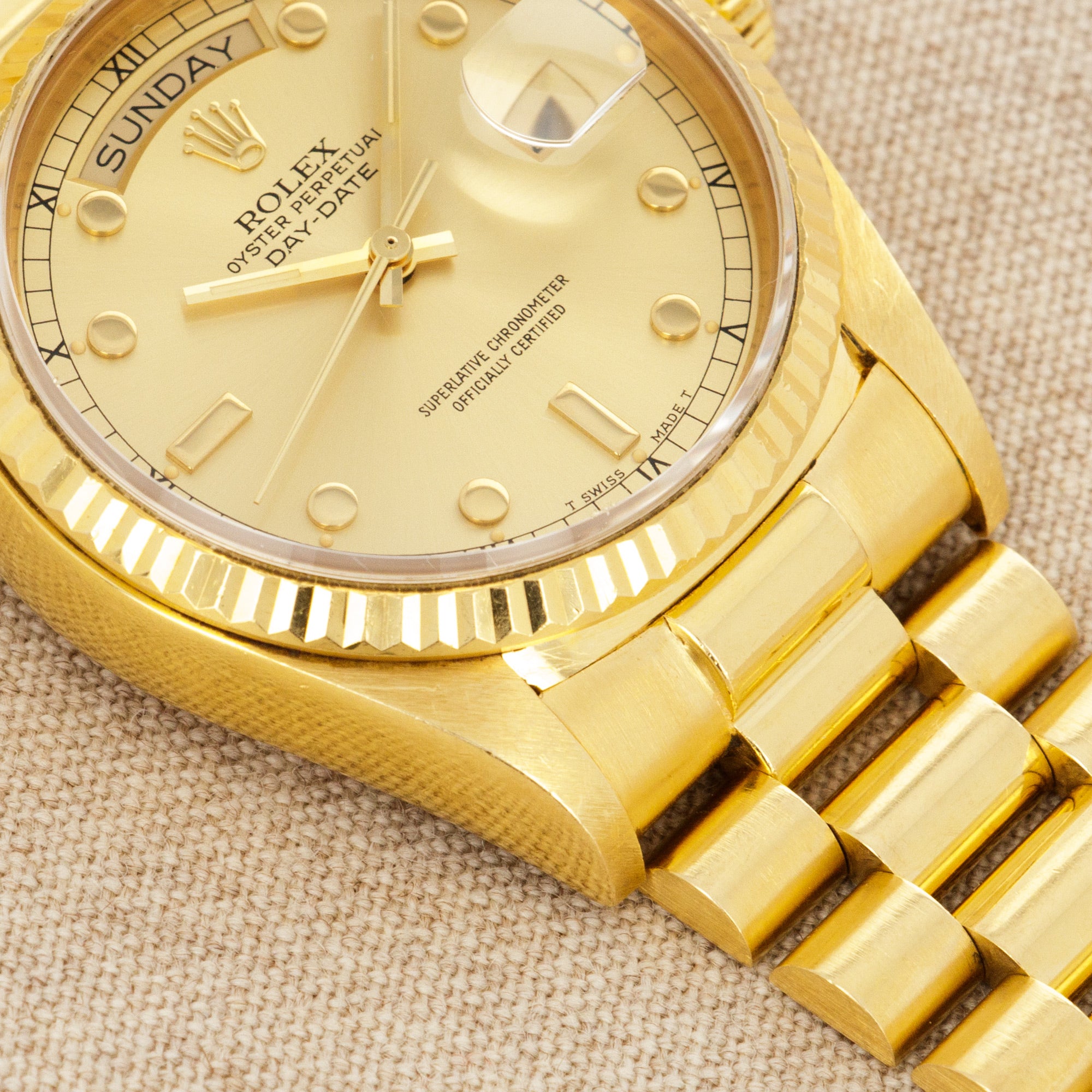 Rolex - Rolex Yellow Gold Day-Date Ref. 18038 with Rare Pinball Dial - The Keystone Watches