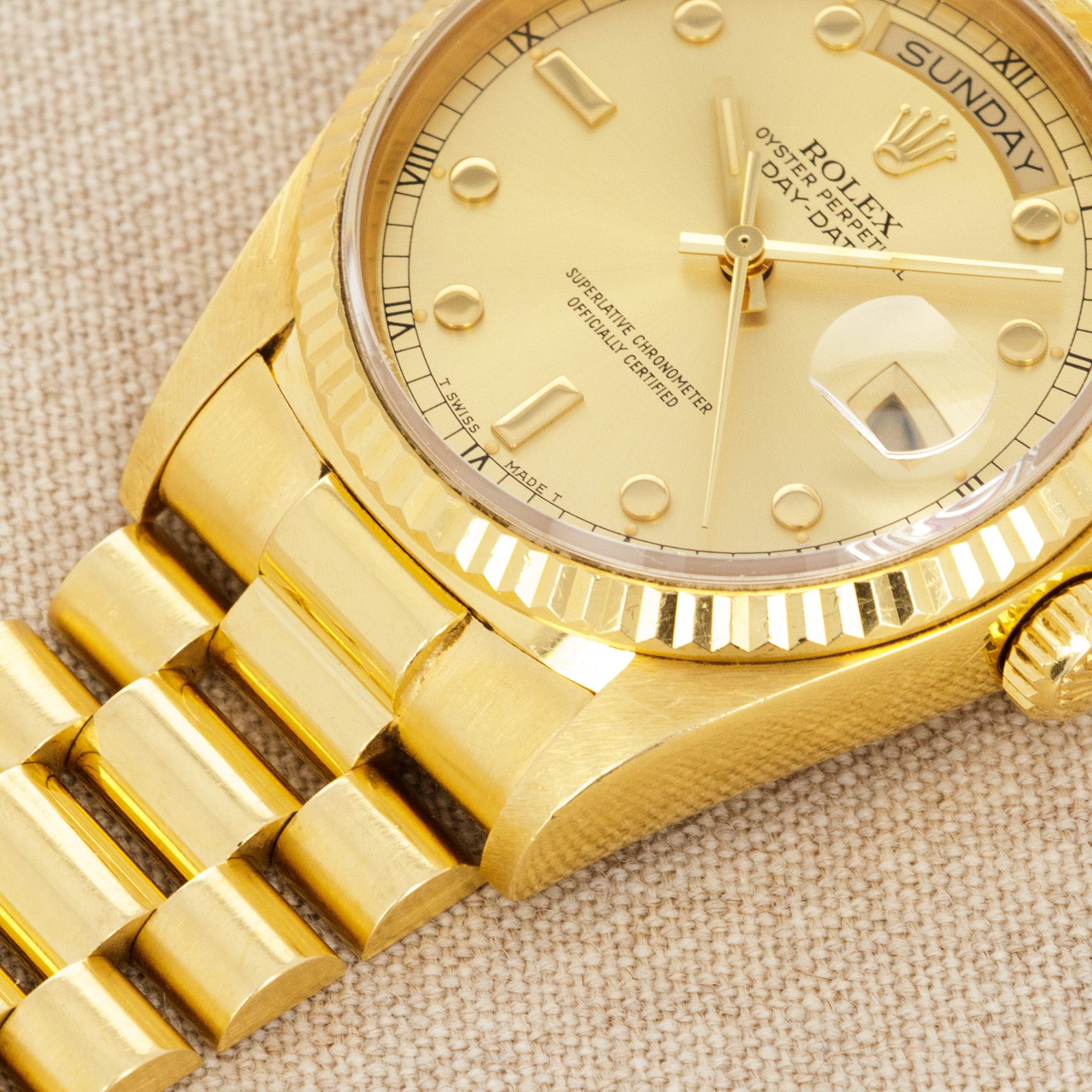 Rolex - Rolex Yellow Gold Day-Date Ref. 18038 with Rare Pinball Dial - The Keystone Watches