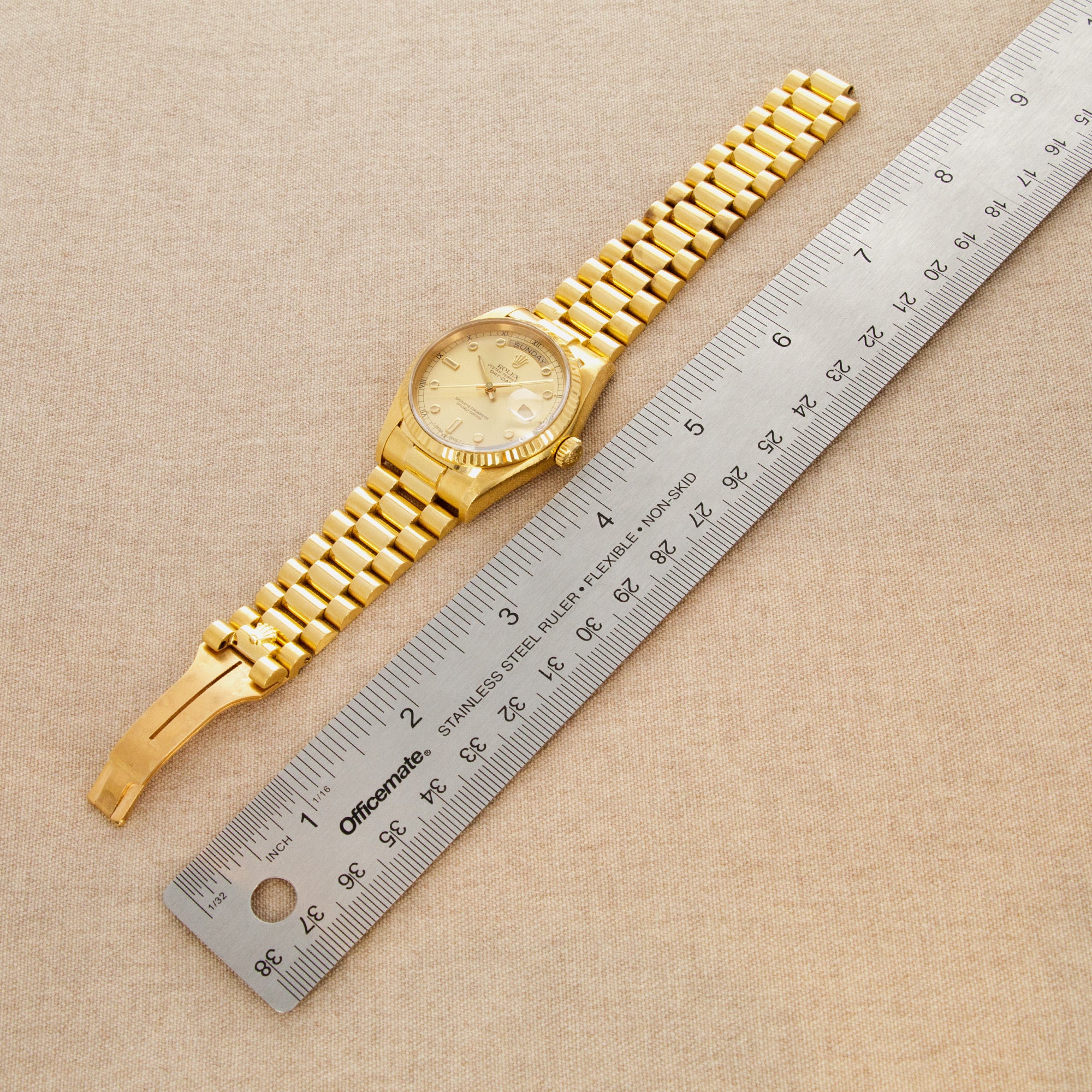 Rolex - Rolex Yellow Gold Day-Date Ref. 18038 with Rare Pinball Dial - The Keystone Watches