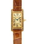 Cartier - Cartier Rose Gold Tank Americaine with Original Brown Diamonds Ref. 2482 - The Keystone Watches