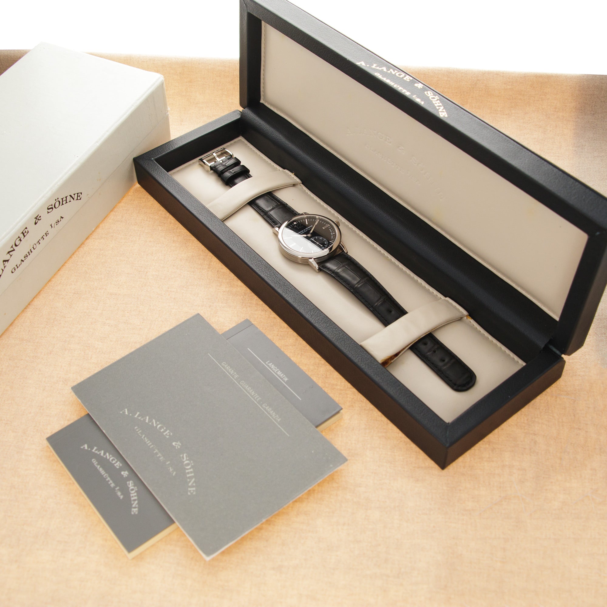 A. Lange & Sohne - A. Lange & Sohne White Gold Langematik Sax-O-Mat Ref. 301.027 - The Keystone Watches