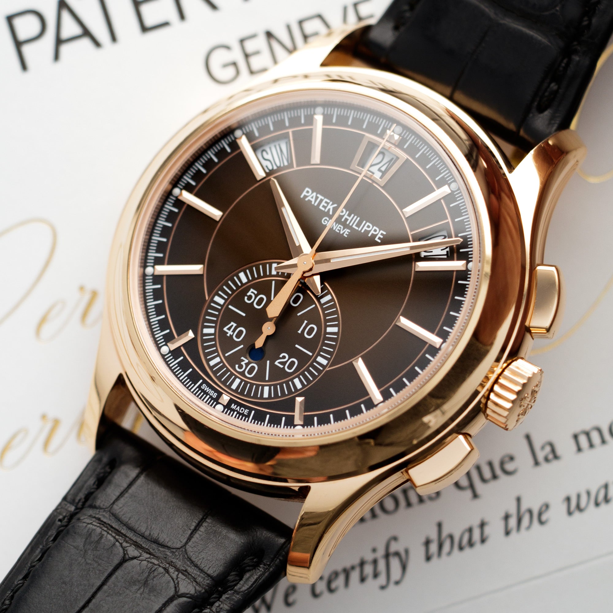 Patek Philippe - Patek Philippe Rose Gold Annual Calendar Chronograph Ref. 5905R - The Keystone Watches