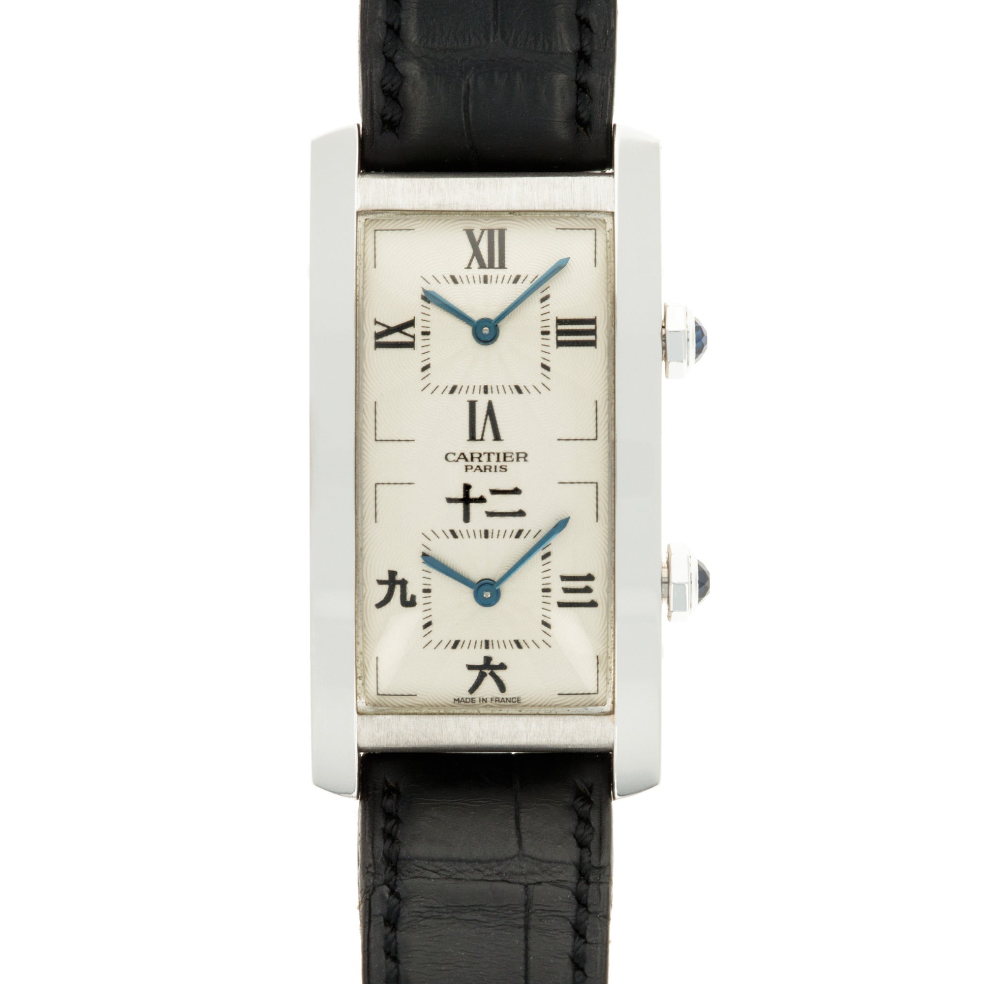 Cartier - Cartier White Gold Tank Cintree Chinese Dual Time Ref. 2767 - The Keystone Watches