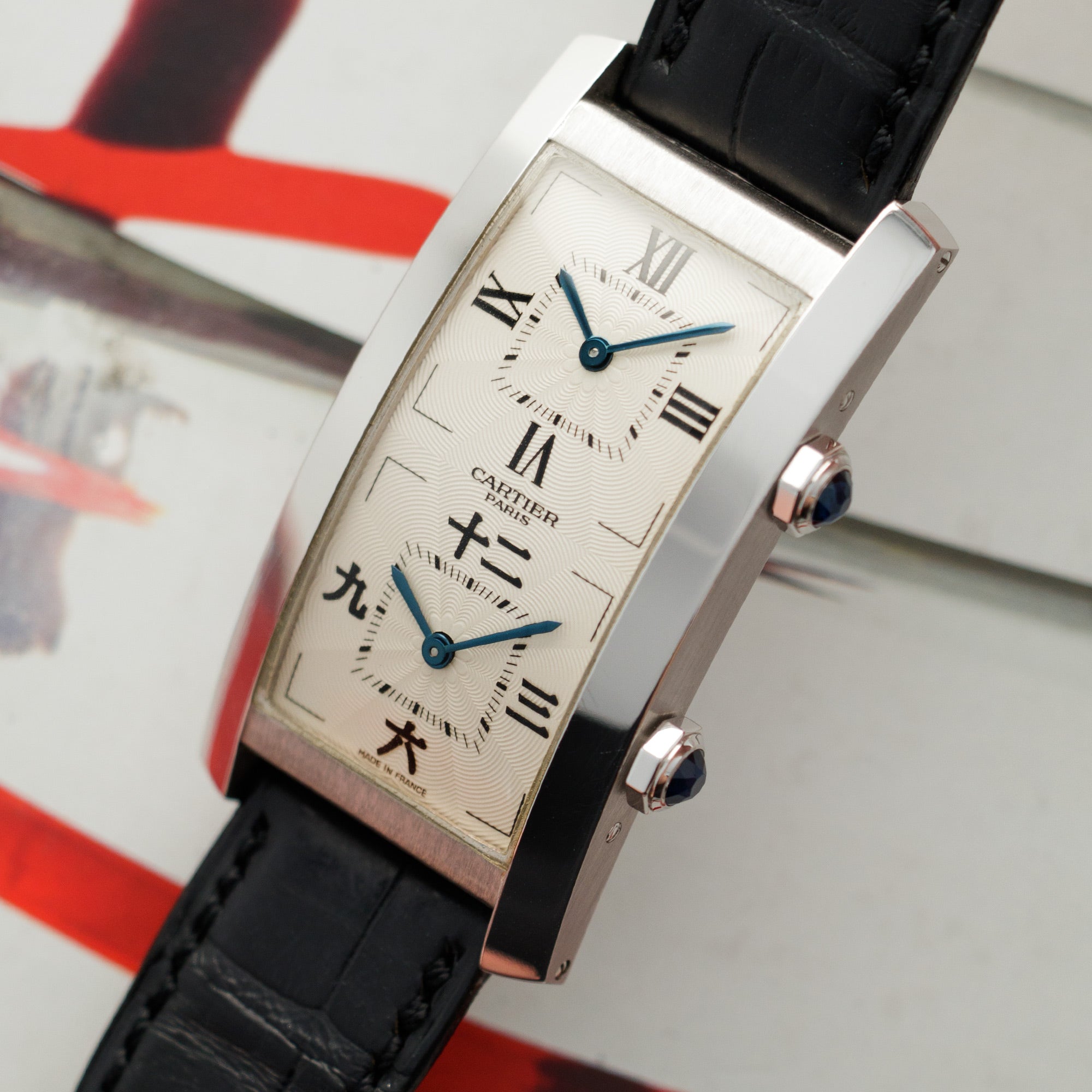 Cartier - Cartier White Gold Tank Cintree Chinese Dual Time Ref. 2767 - The Keystone Watches
