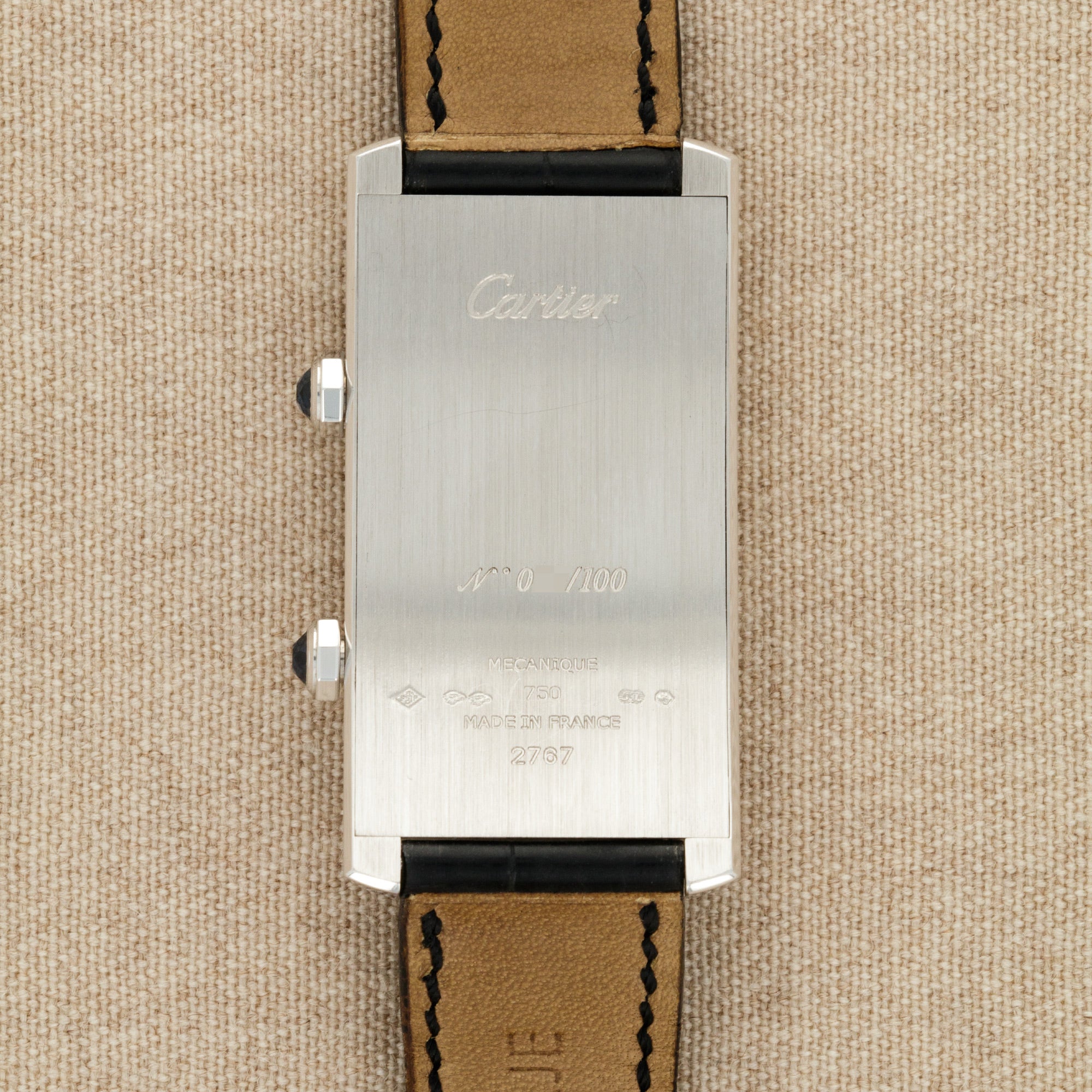 Cartier - Cartier White Gold Tank Cintree Chinese Dual Time Ref. 2767 - The Keystone Watches