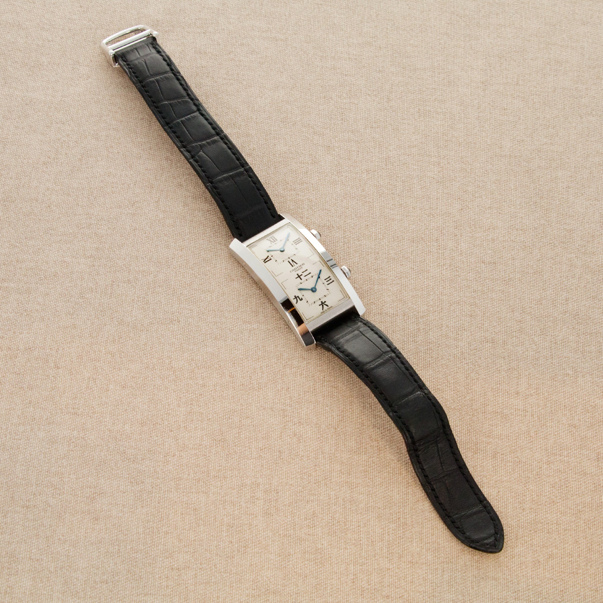 Cartier - Cartier White Gold Tank Cintree Chinese Dual Time Ref. 2767 - The Keystone Watches