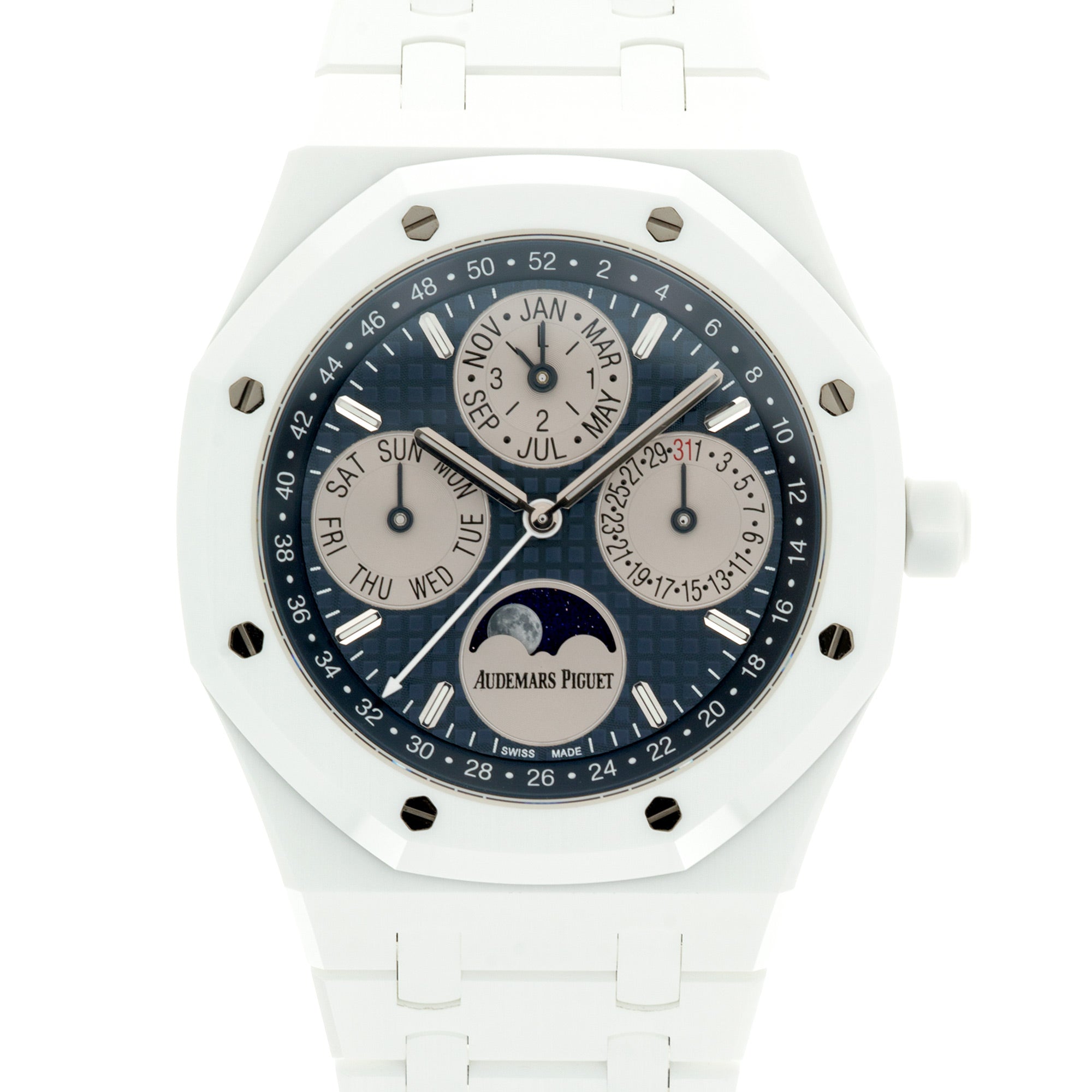 Audemars Piguet - Audemars Piguet White Ceramic Royal Oak Quantieme Perpetual Ref. 26579 - The Keystone Watches