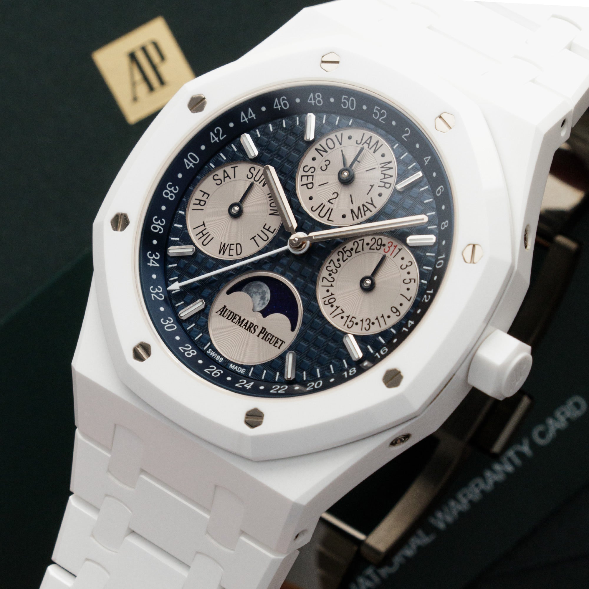 Audemars Piguet - Audemars Piguet White Ceramic Royal Oak Quantieme Perpetual Ref. 26579 - The Keystone Watches