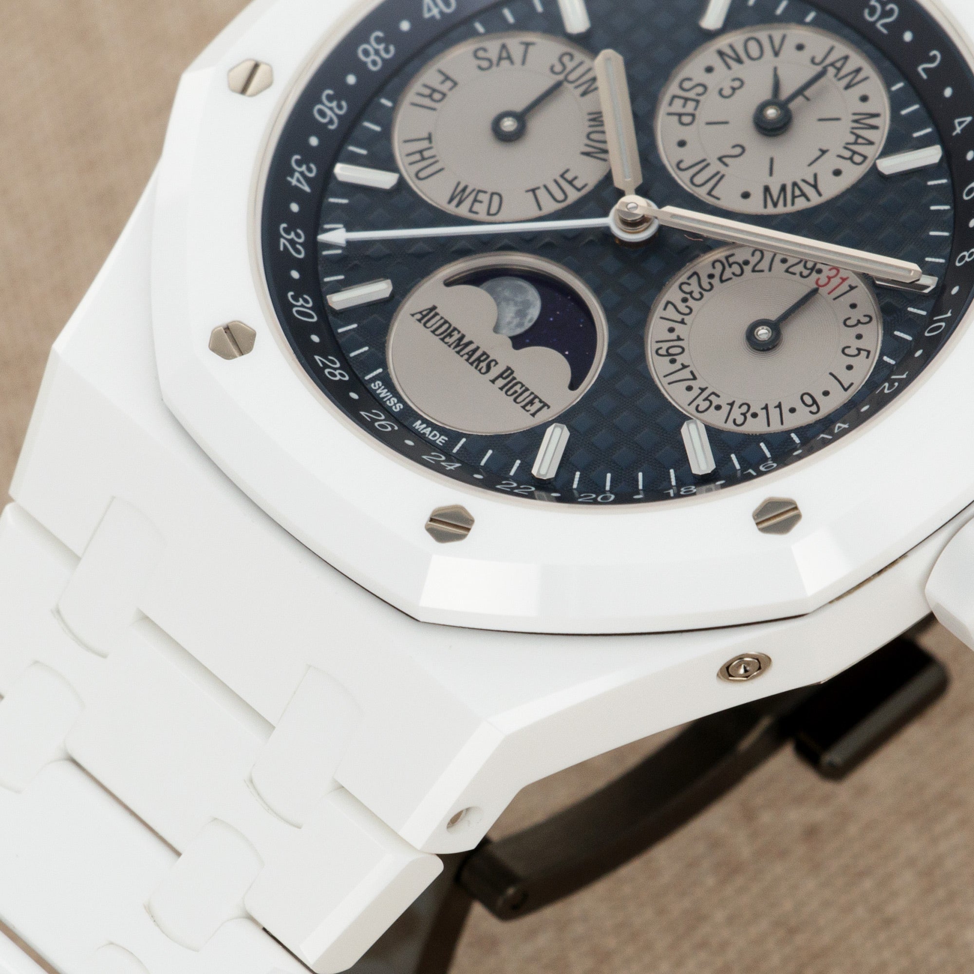 Audemars Piguet - Audemars Piguet White Ceramic Royal Oak Quantieme Perpetual Ref. 26579 - The Keystone Watches