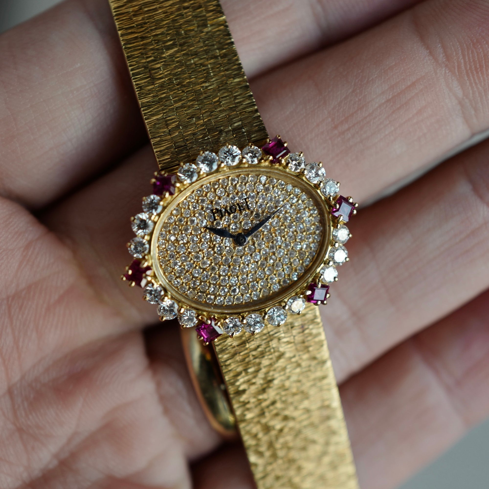 Piaget - Piaget Yellow Gold Diamond Ruby Watch Ref. 43009A6 - The Keystone Watches