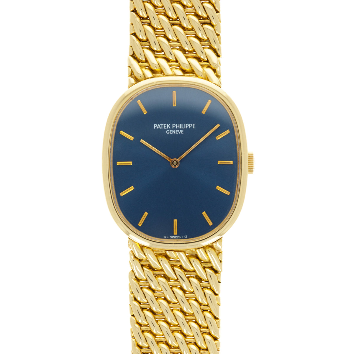 PATEK PHILIPPE カフリンクス ロゴ 大ぶり ダークブルー ゴールド Patek Philippe Ellipse 3848 18k YG