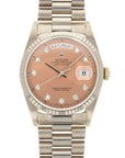 Rolex - Rolex White Gold Salmon Diamond Day-Date Watch Ref. 18239 - The Keystone Watches