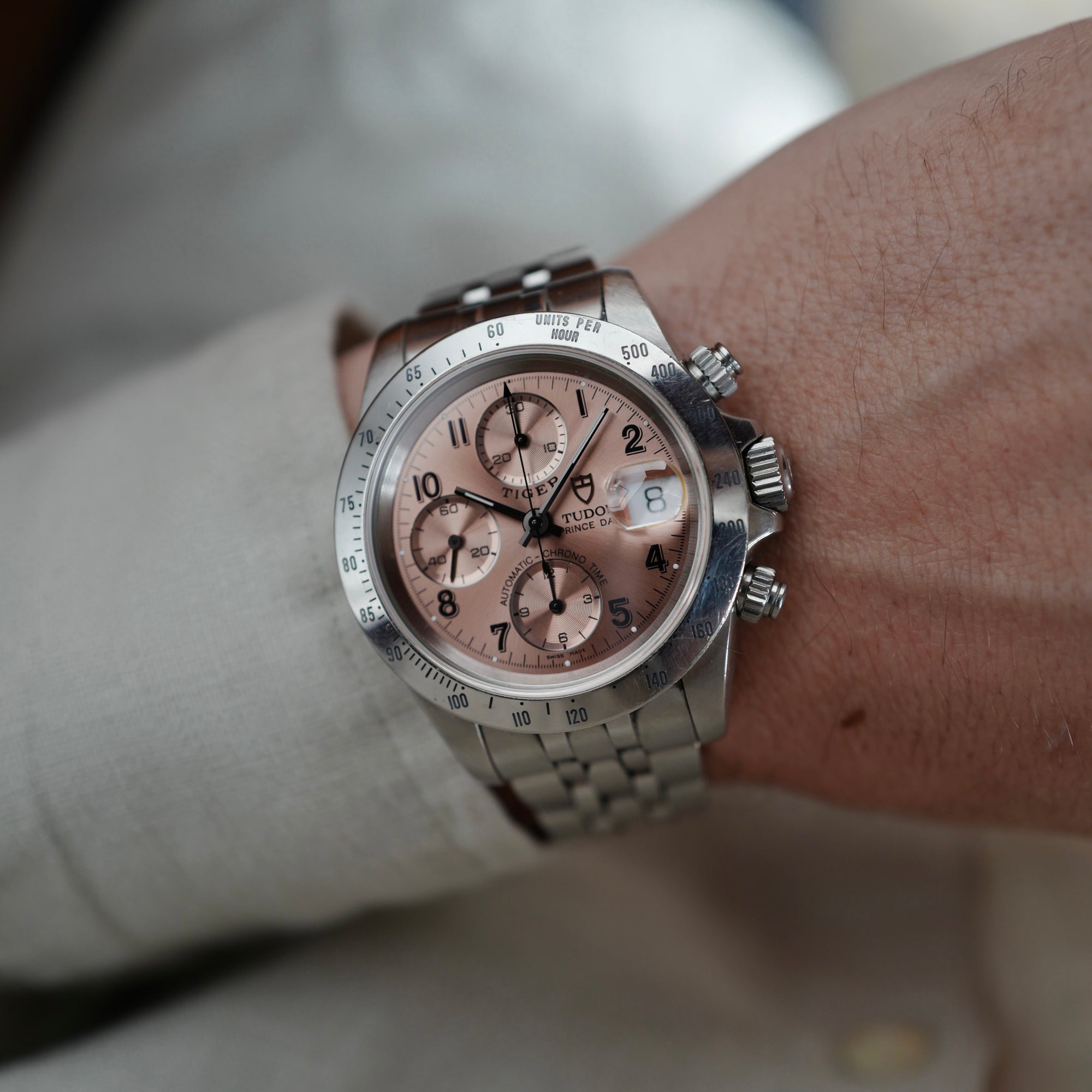 Tudor - Tudor Steel Chrono-Time Chronograph Watch Ref. 79280 with Salmon Dial (NEW ARRIVAL) - The Keystone Watches