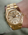 Rolex - Rolex Yellow Gold Day-Date Ref. 1803 with Linen Dial and Box & Papers (NEW ARRIVAL) - The Keystone Watches