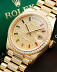 Rolex - Rolex Yellow Gold Day-Date Rainbow Watch Ref. 128348 - The Keystone Watches