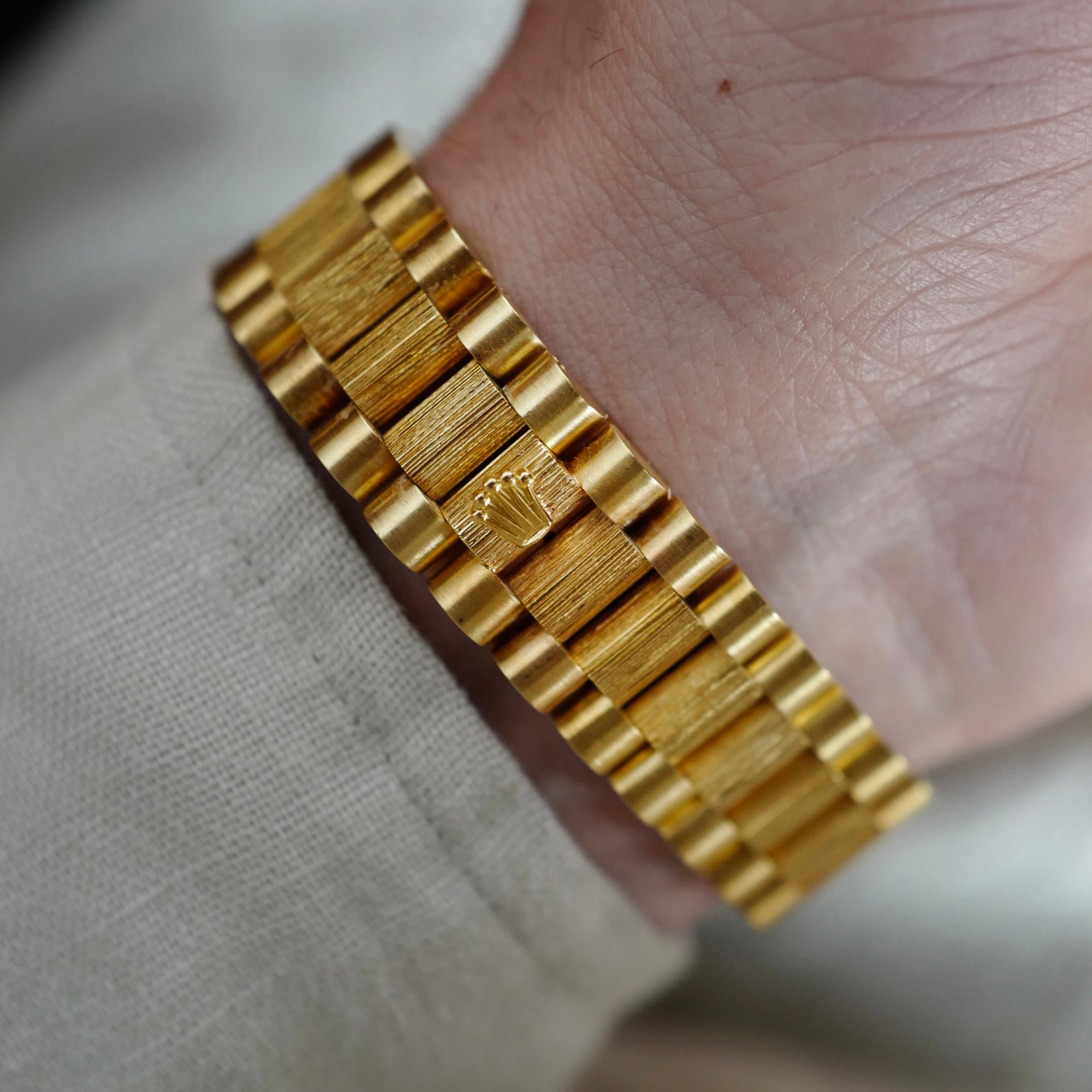 Rolex - Rolex Yellow Gold Day-Date Ref. 18078 in Outstanding Condition with Original Bark Finish - The Keystone Watches