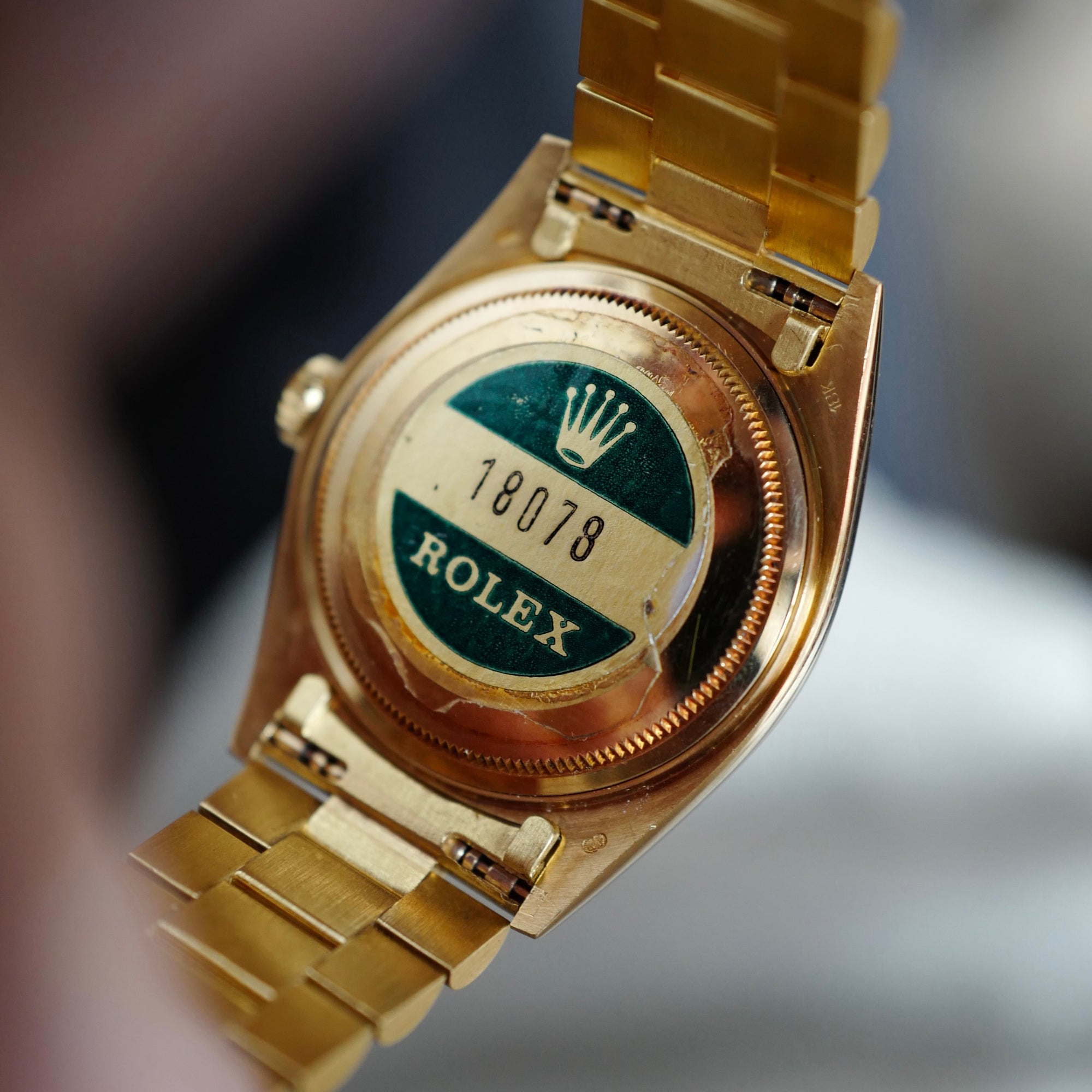 Rolex - Rolex Yellow Gold Day-Date Ref. 18078 in Outstanding Condition with Original Bark Finish - The Keystone Watches