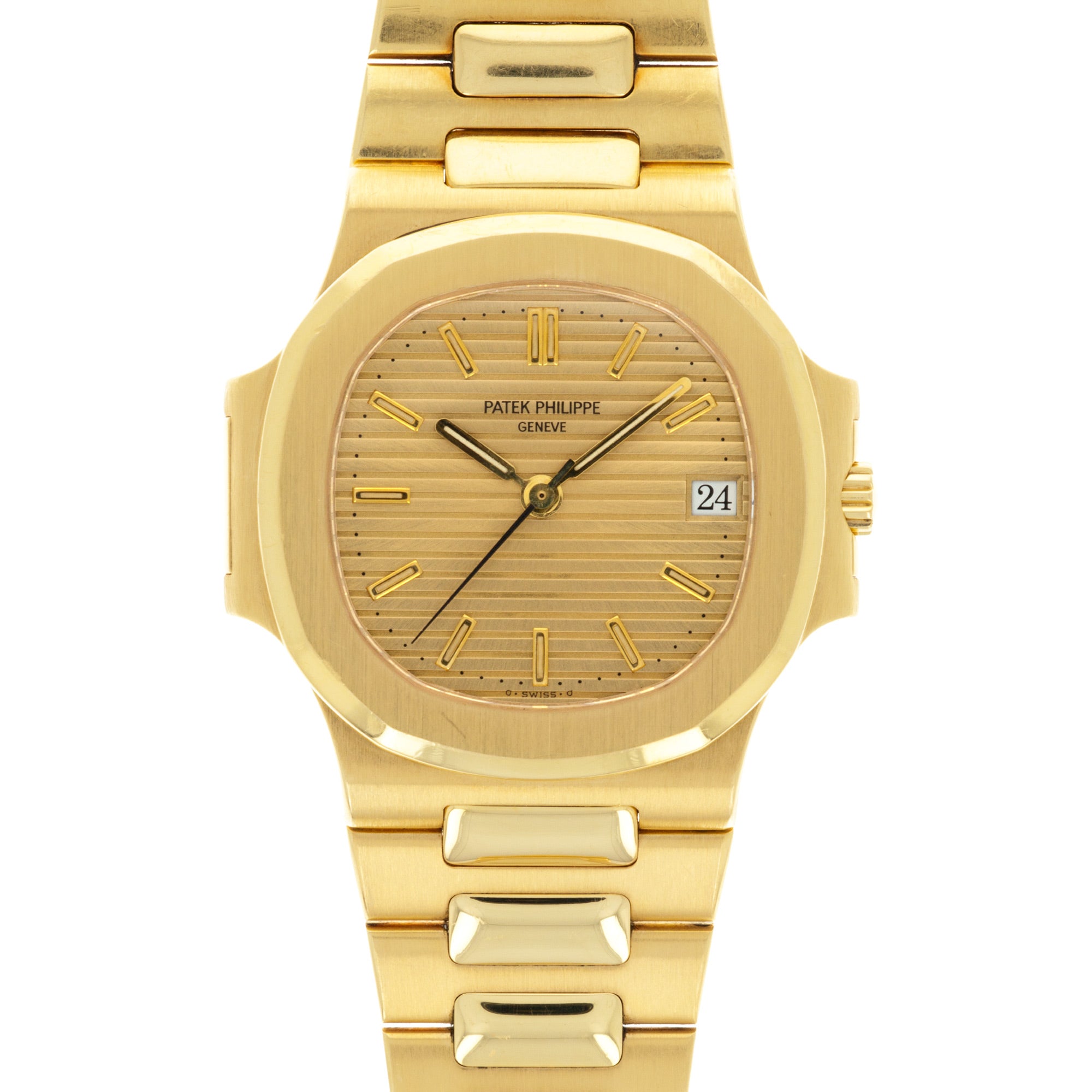 Patek philippe nautilus all on sale gold