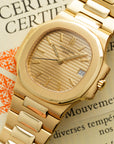Patek Philippe - Patek Philippe Yellow Gold Nautilus Ref. 3800 with Original Warranty - The Keystone Watches