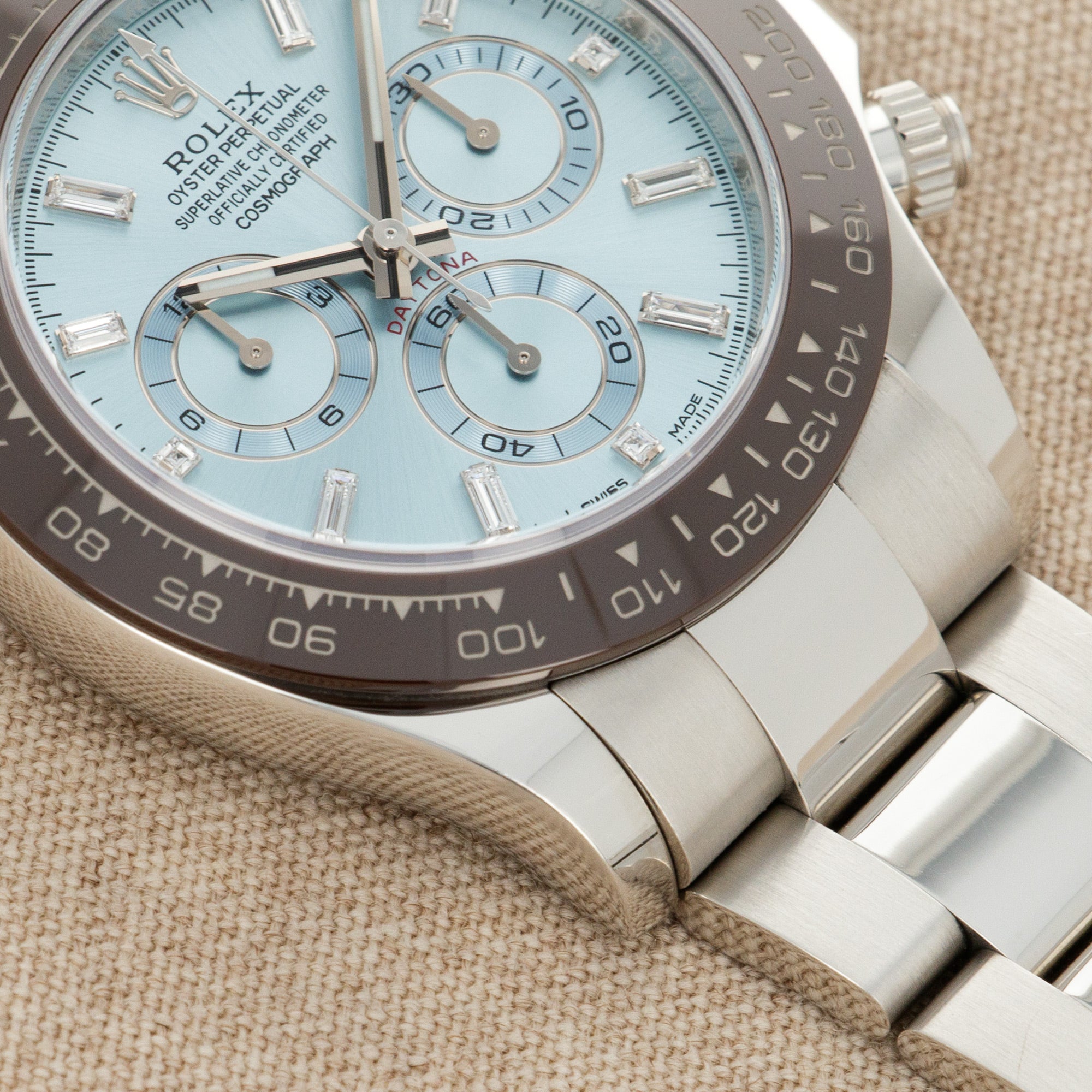 Rolex - Rolex Platinum Daytona Watch Ref. 116506 with Baguette Diamond Markers - The Keystone Watches