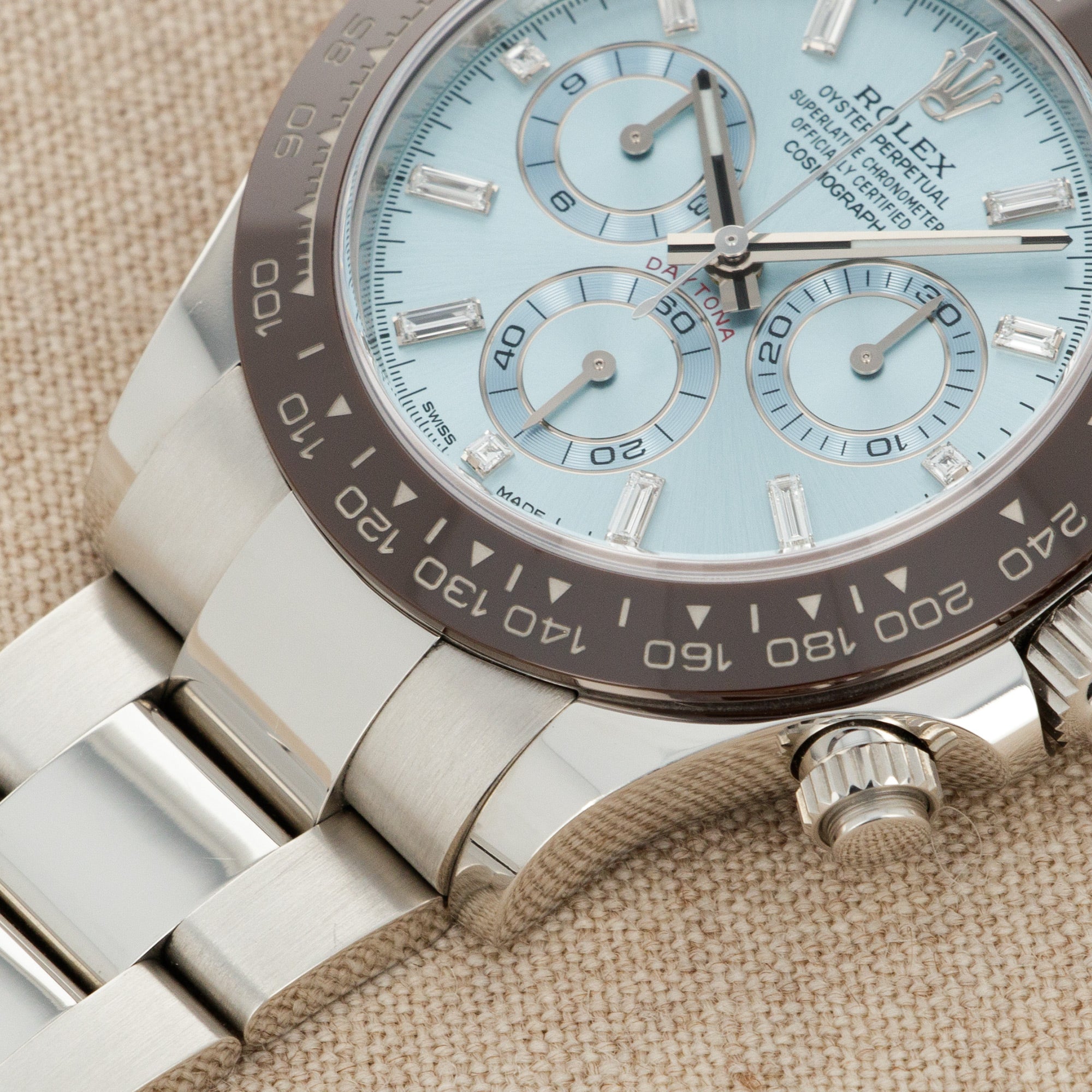 Rolex - Rolex Platinum Daytona Watch Ref. 116506 with Baguette Diamond Markers - The Keystone Watches