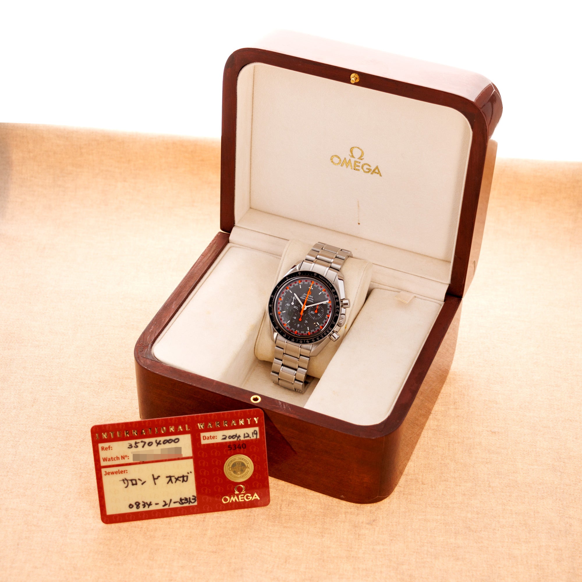 Omega - Omega Steel Speedmaster Ref. 3570.40 with Japan Racing Dial - The Keystone Watches
