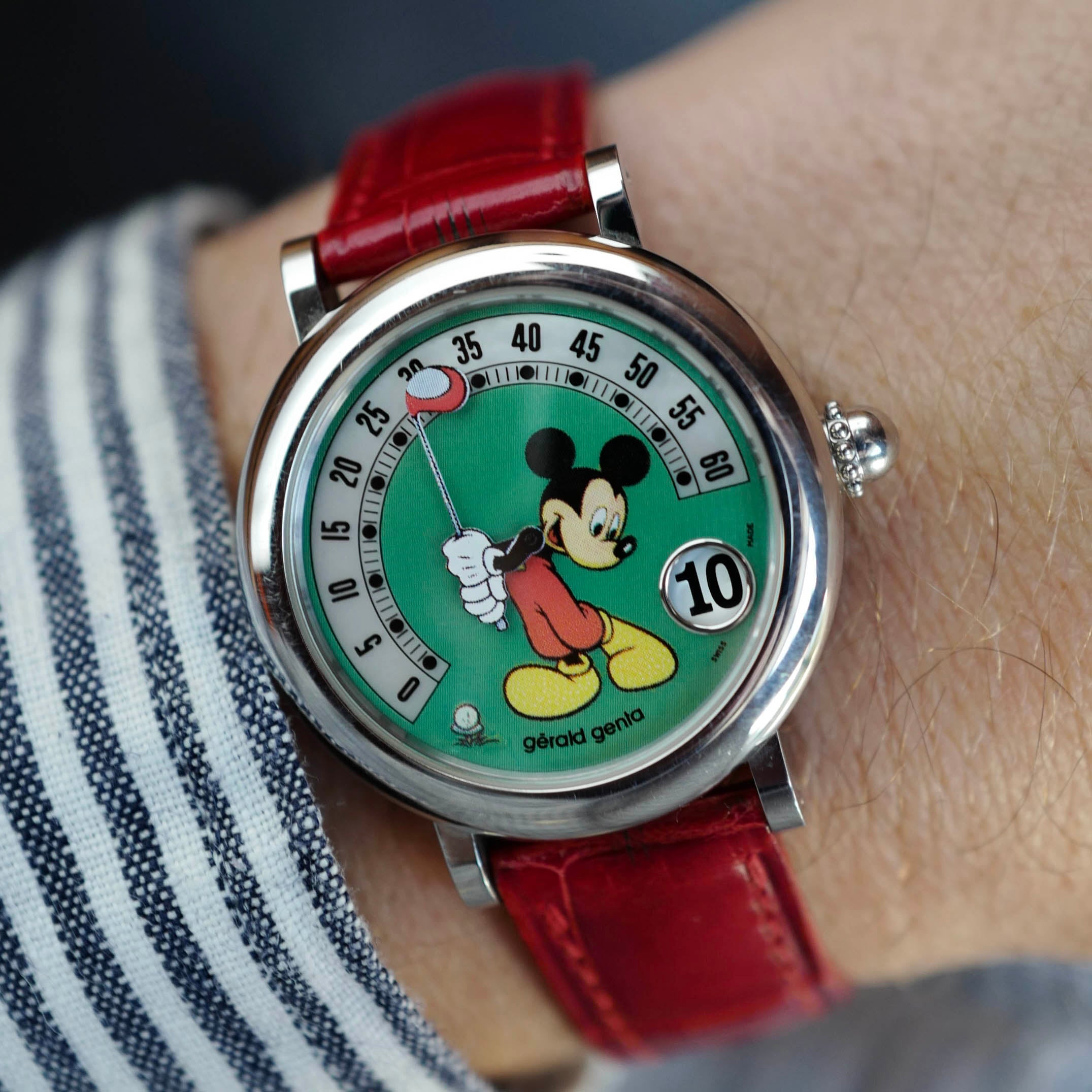 Gerald Genta Mickey Mouse Golf Retro Fantasy Watch Ref. G3612 NEW ARRIVAL