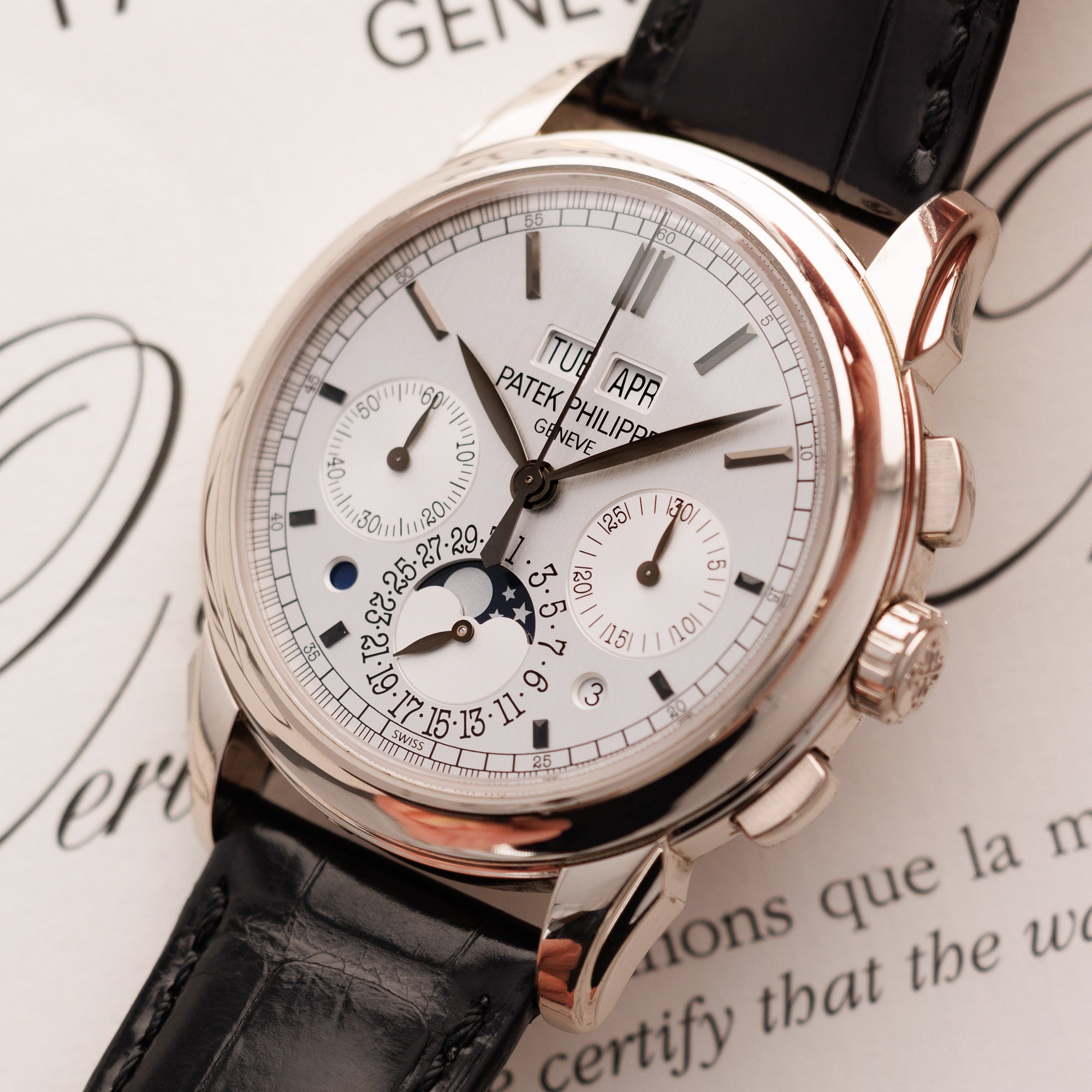 Patek Philippe - Patek Philippe White Gold Perpetual Calendar Watch Ref. 5270 - The Keystone Watches