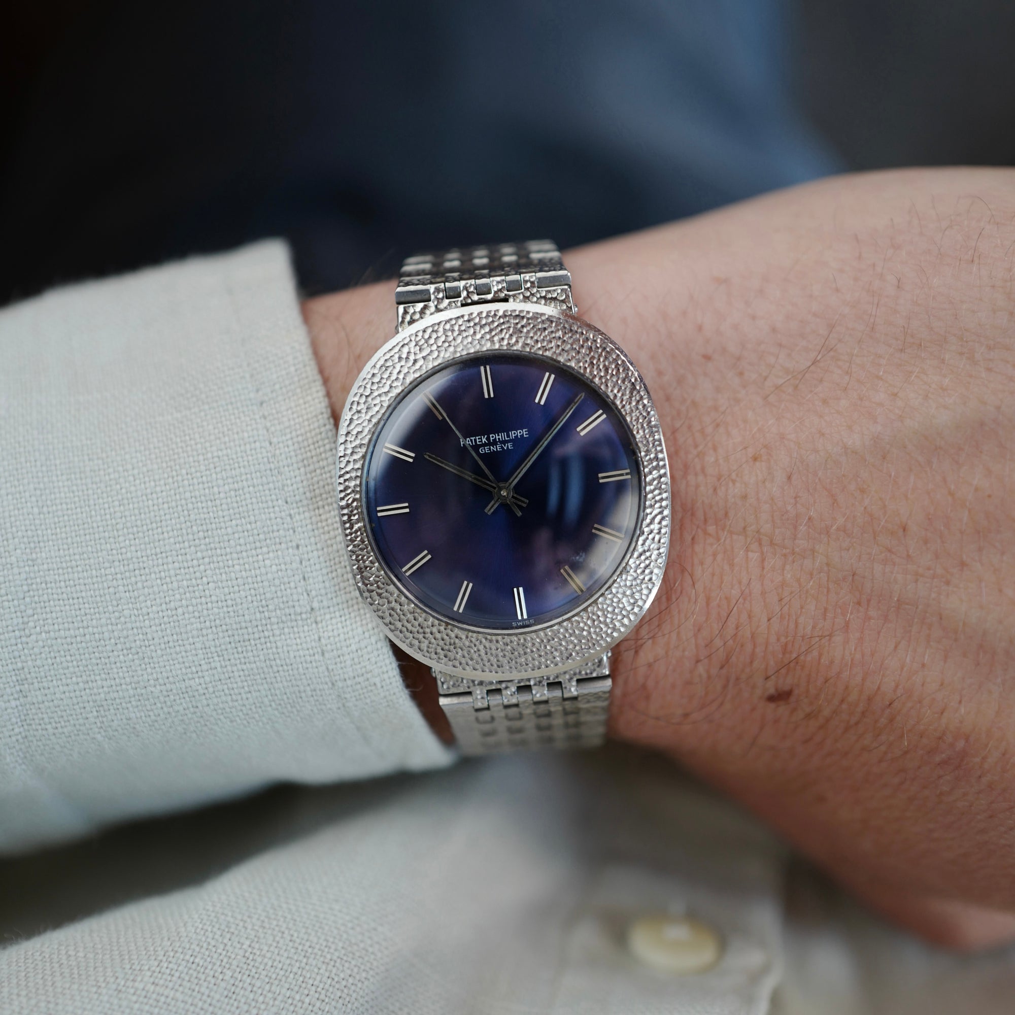 Patek Philippe - Patek Philippe Steel Automatic Backwinbd Watch Ref. 3580 with Bracelet and Papers - The Keystone Watches
