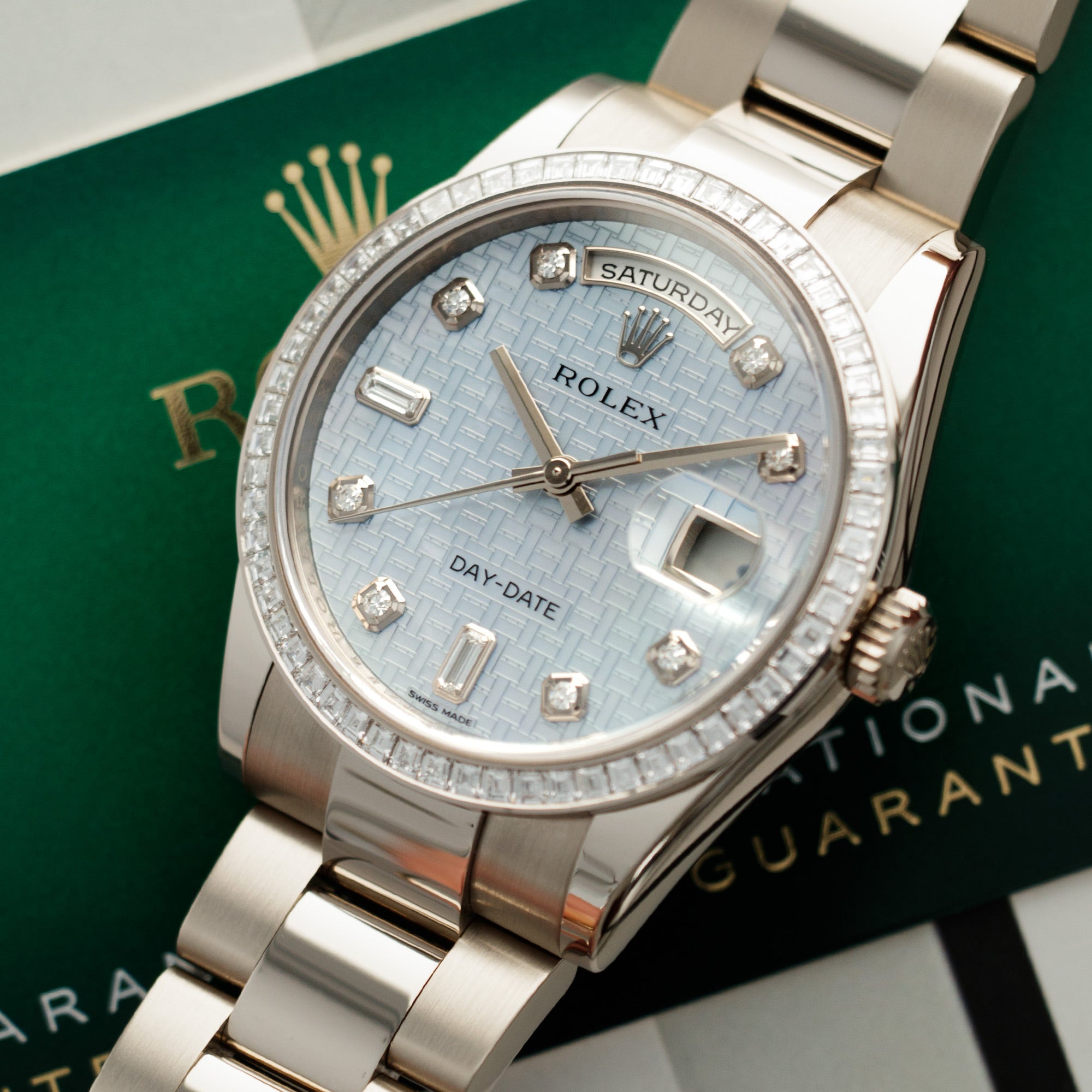 Rolex - Rolex White Gold Day-Date Diamond Watch Ref. 118399 - The Keystone Watches
