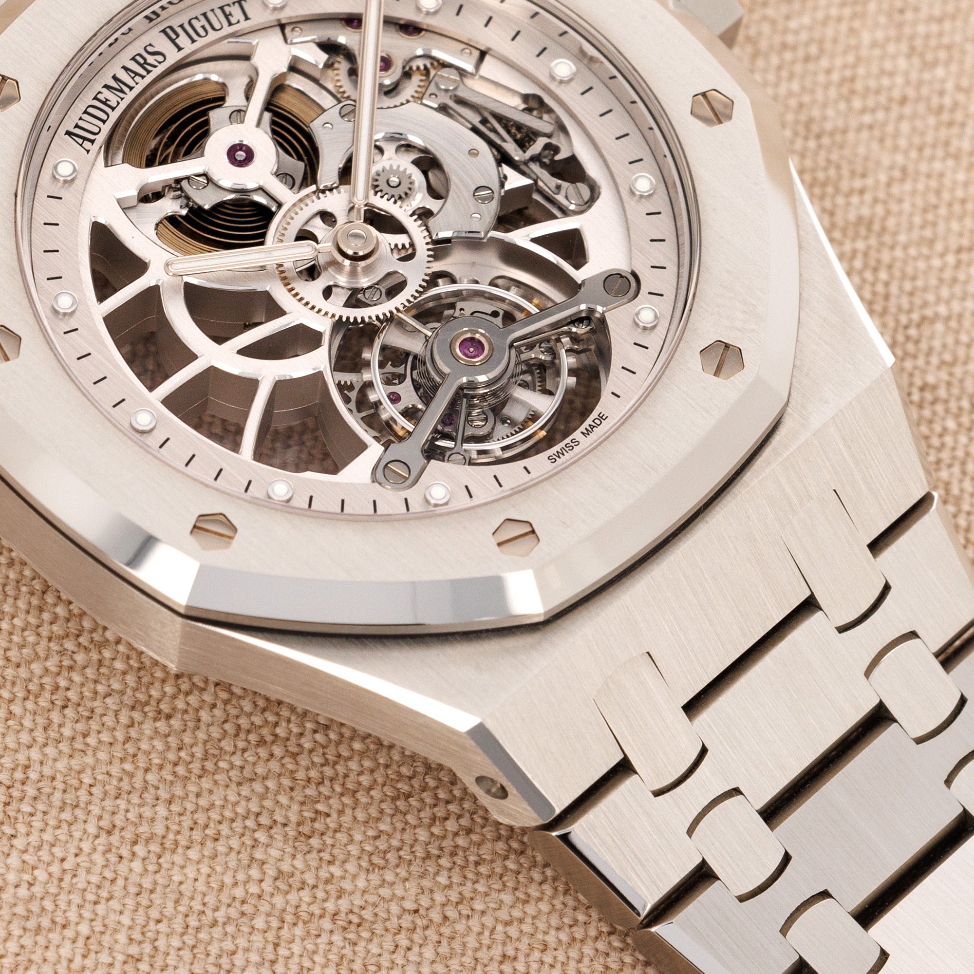Audemars Piguet - Audemars Piguet Steel Royal Oak Skeleton Tourbillon Watch Ref. 26518 - The Keystone Watches