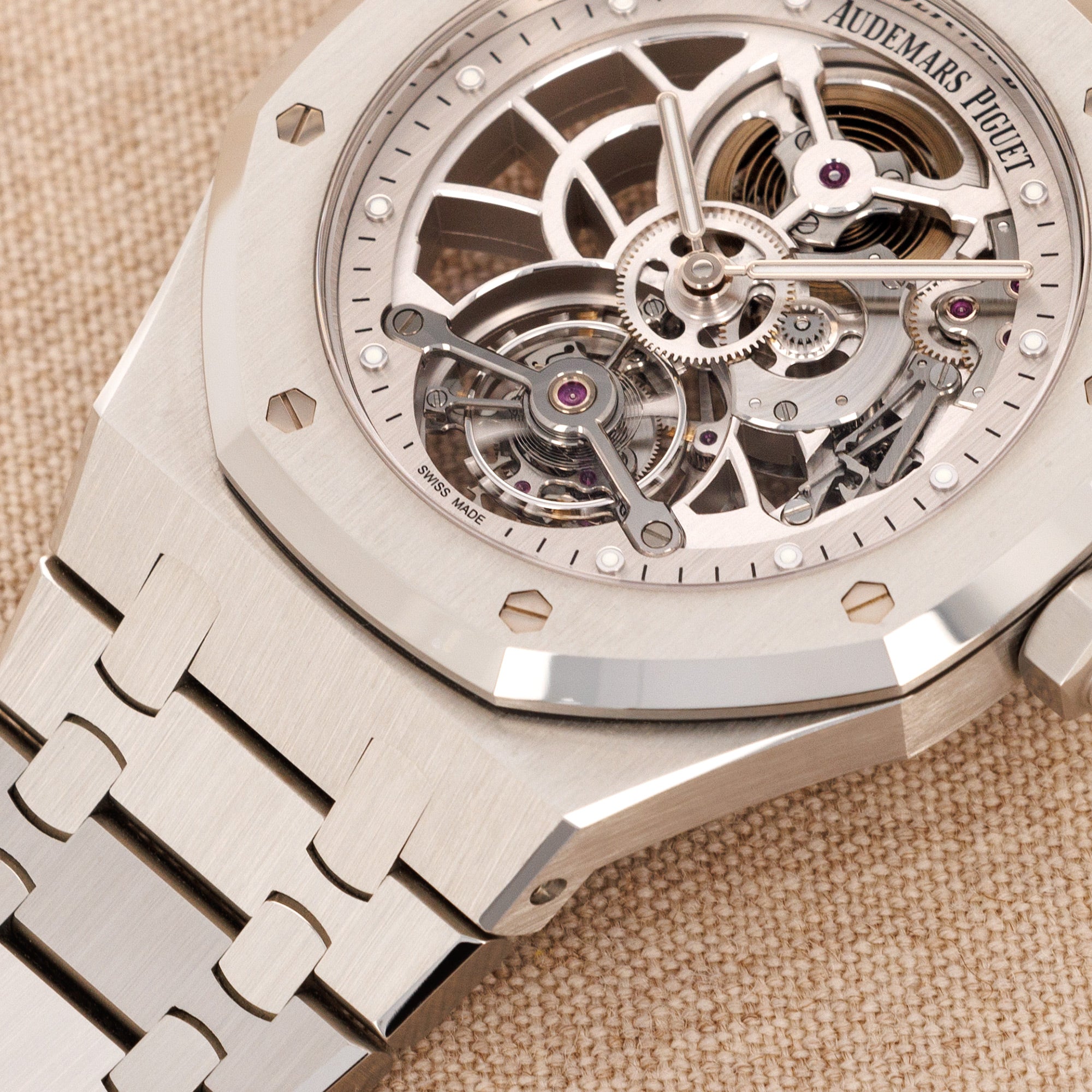 Audemars Piguet - Audemars Piguet Steel Royal Oak Skeleton Tourbillon Watch Ref. 26518 - The Keystone Watches