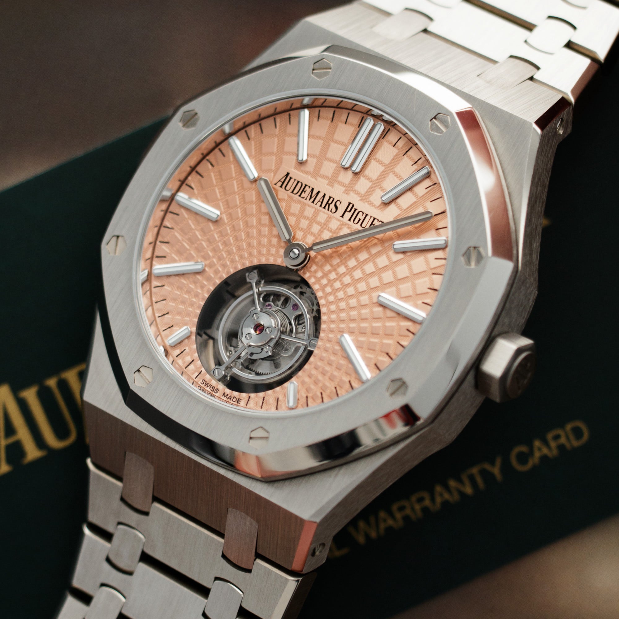 Audemars Piguet - Audemars Piguet Royal Oak Salmon Dial Tourbillon Watch Ref. 26531 - The Keystone Watches