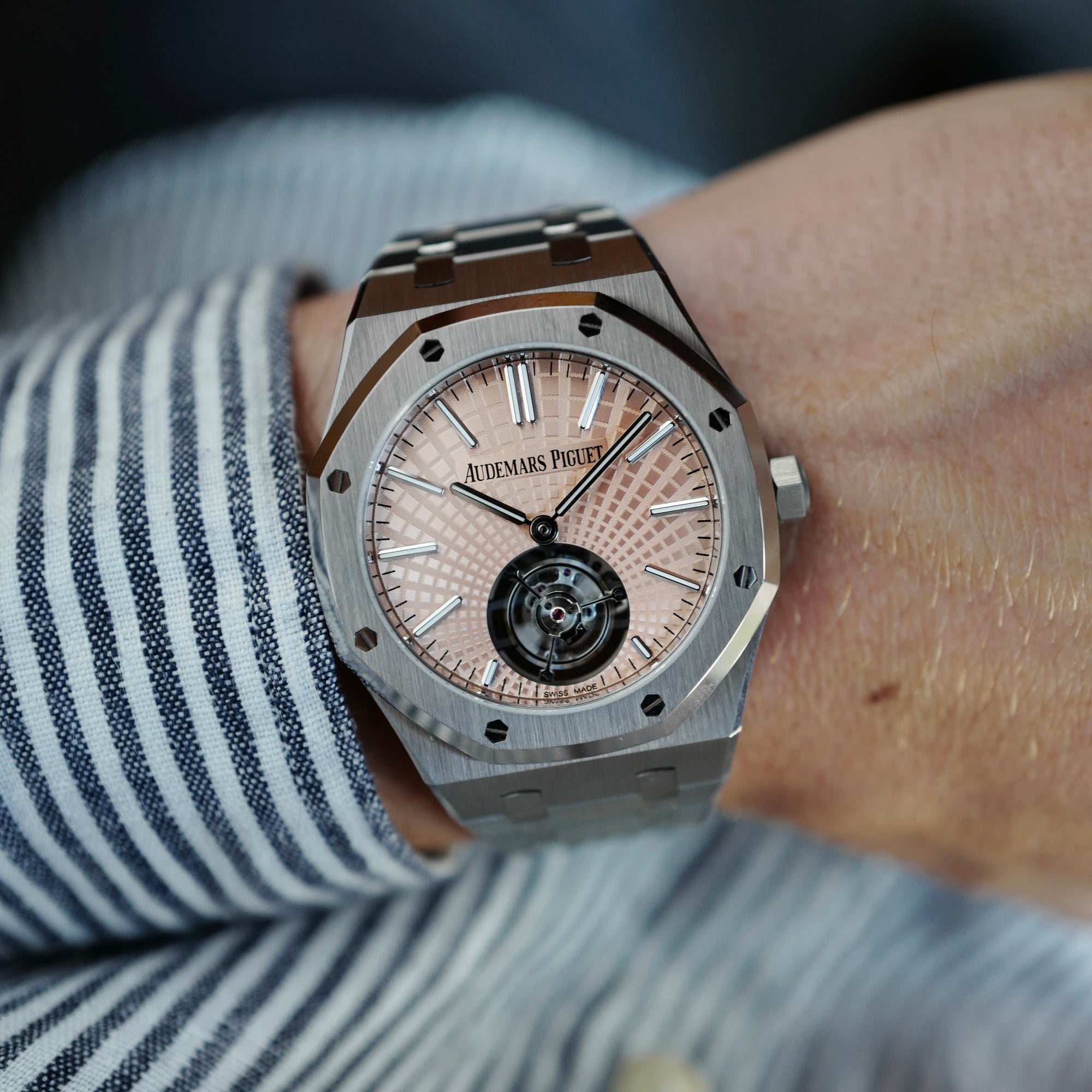 Audemars Piguet - Audemars Piguet Royal Oak Salmon Dial Tourbillon Watch Ref. 26531 - The Keystone Watches