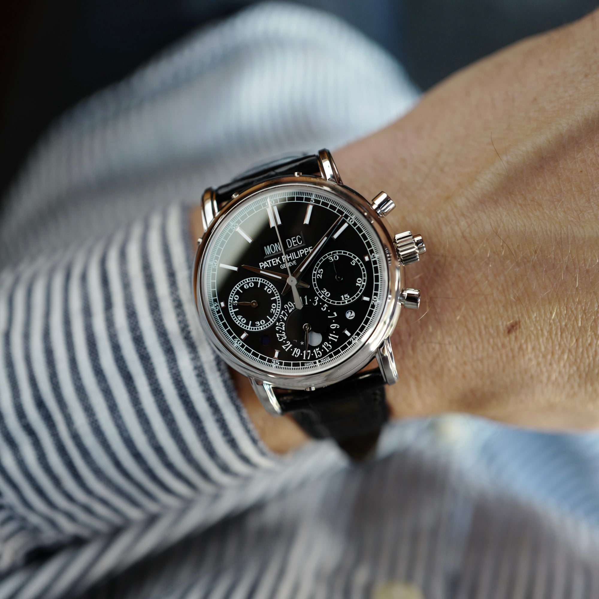 Patek Philippe - Patek Philippe Platinum Perpetual Calendar Split Seconds Chronograph Watch Ref. 5204P - The Keystone Watches