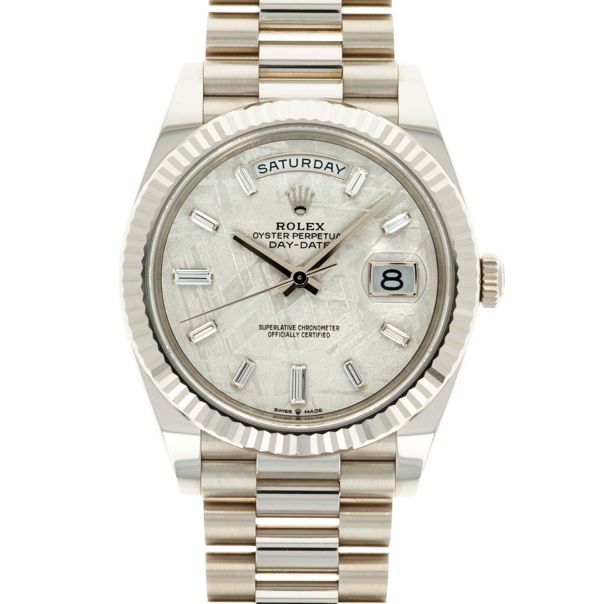 Rolex - Rolex Day-Date White Gold Ref. 228239 with Meteorite Dial - The Keystone Watches